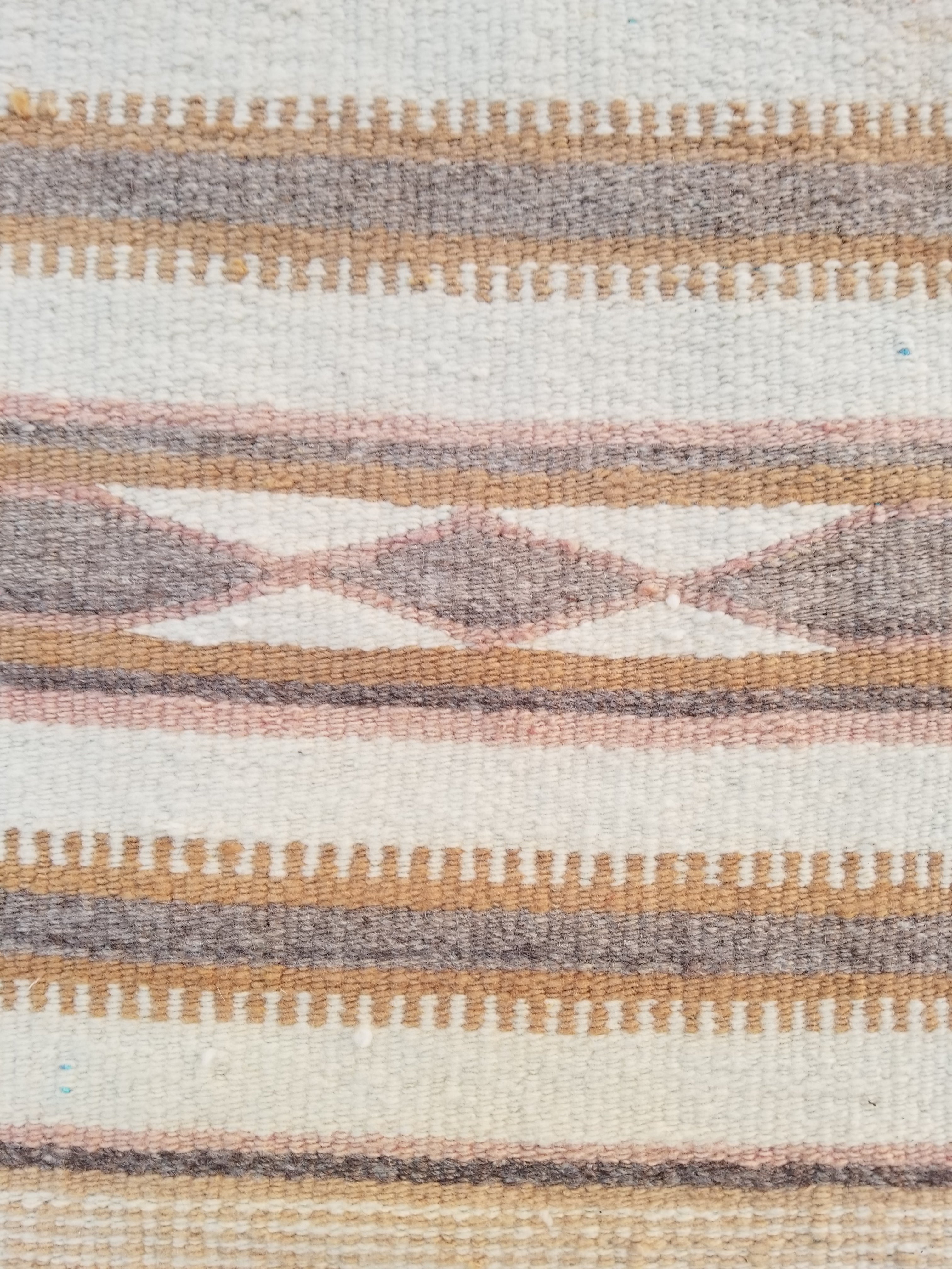 Vintage Traditional Handmade Native American Navajo Oriental Wool Rug 82x52cm