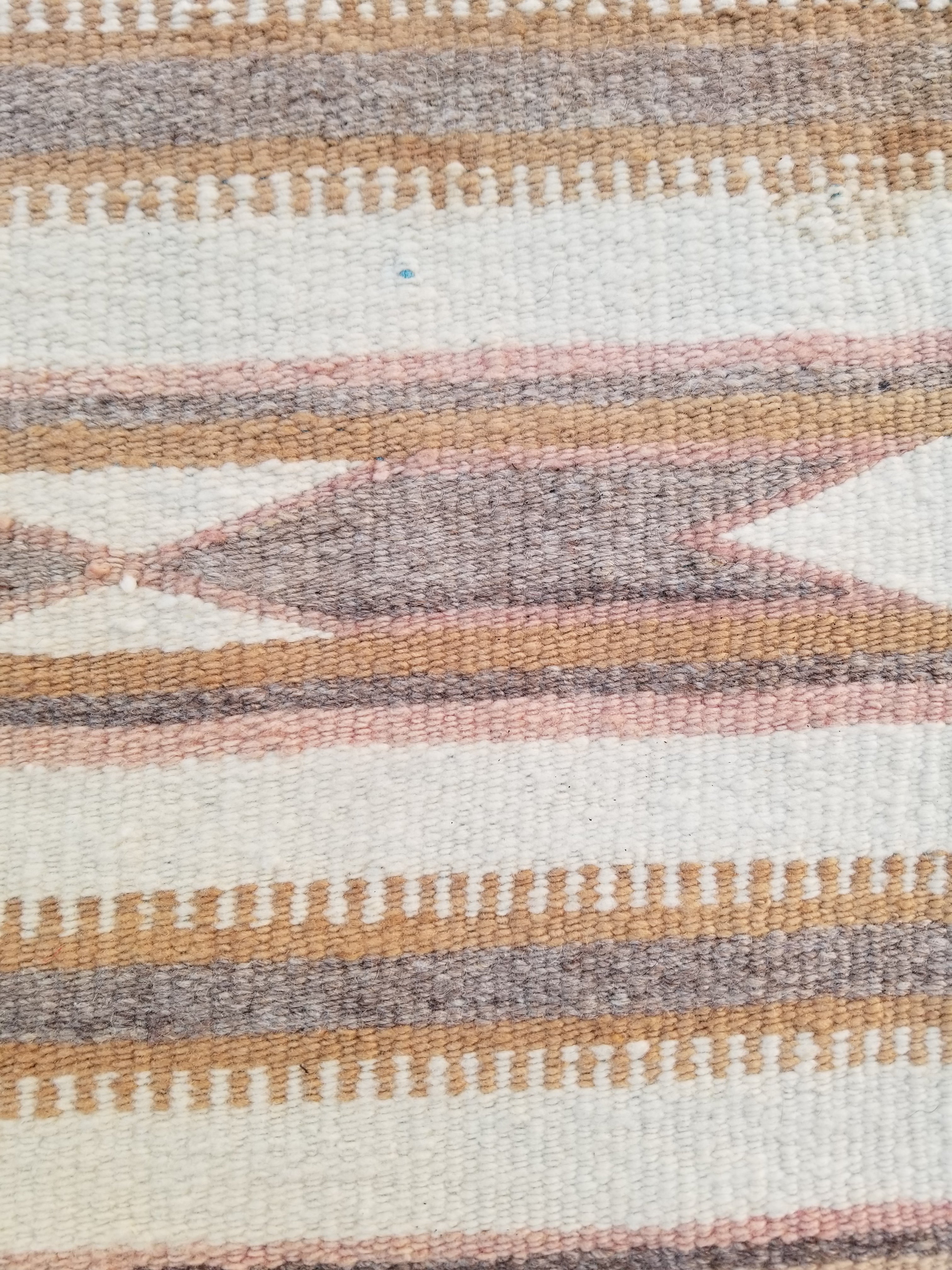 Vintage Traditional Handmade Native American Navajo Oriental Wool Rug 82x52cm