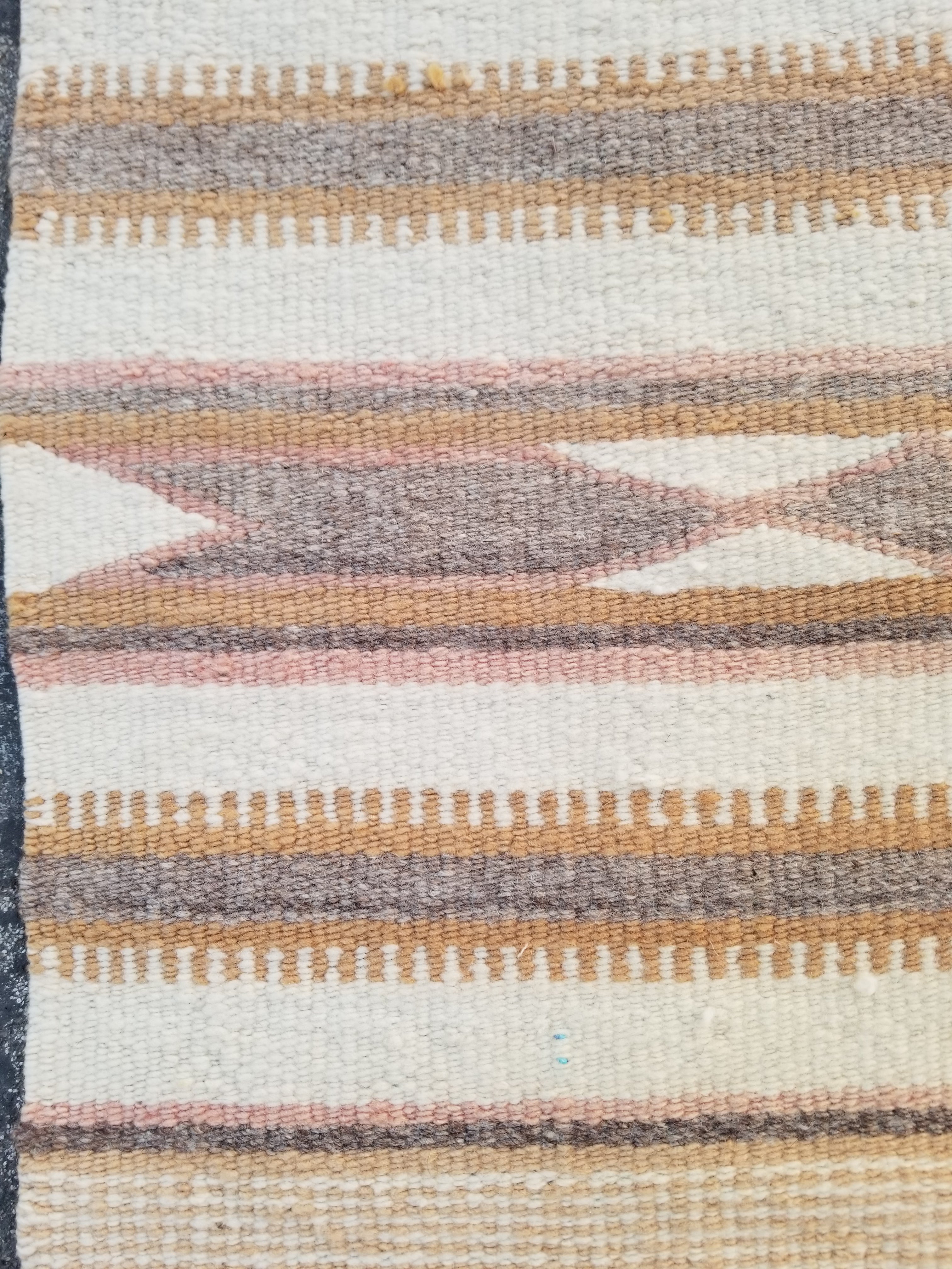 Vintage Traditional Handmade Native American Navajo Oriental Wool Rug 82x52cm