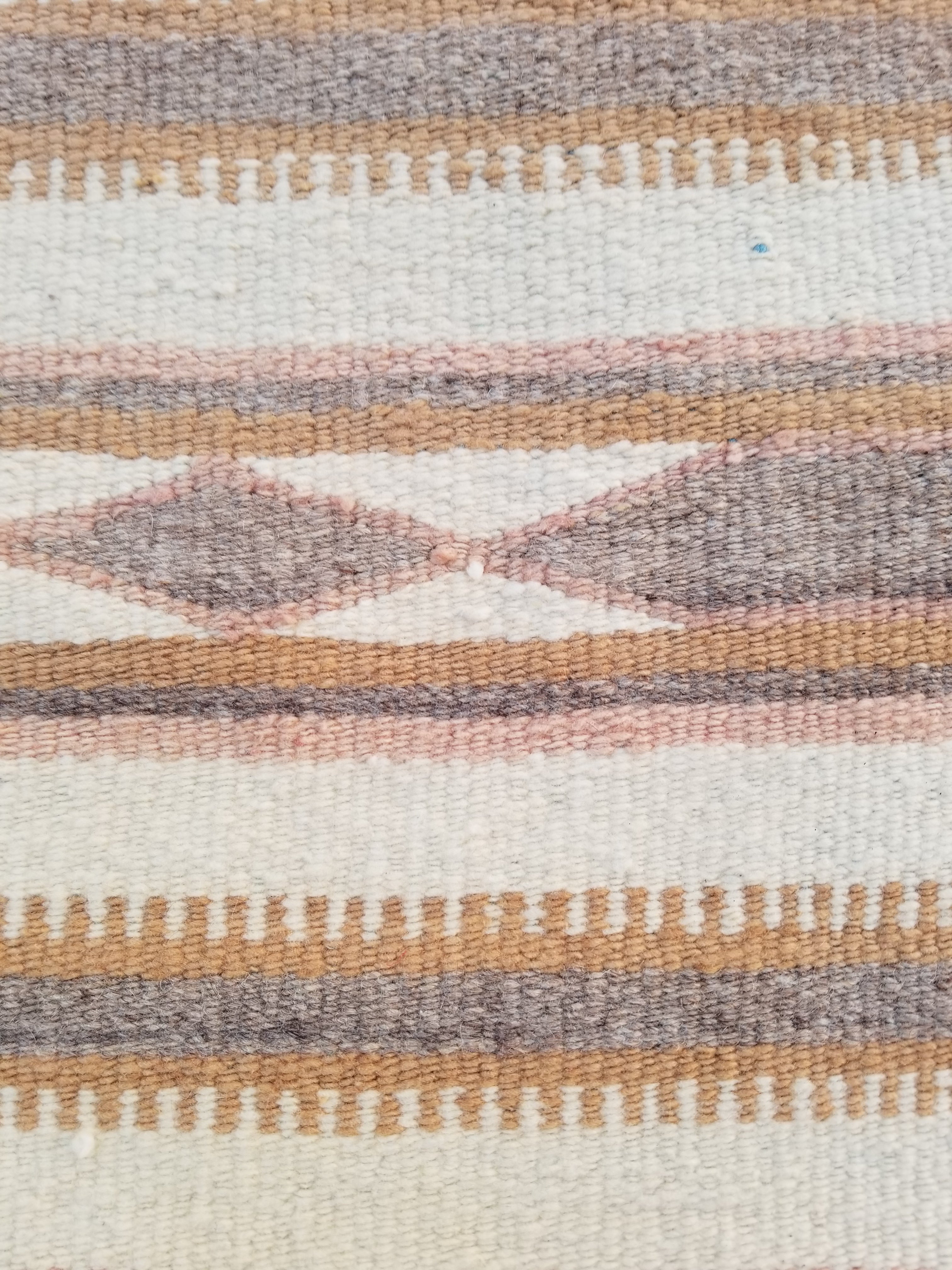 Vintage Traditional Handmade Native American Navajo Oriental Wool Rug 82x52cm