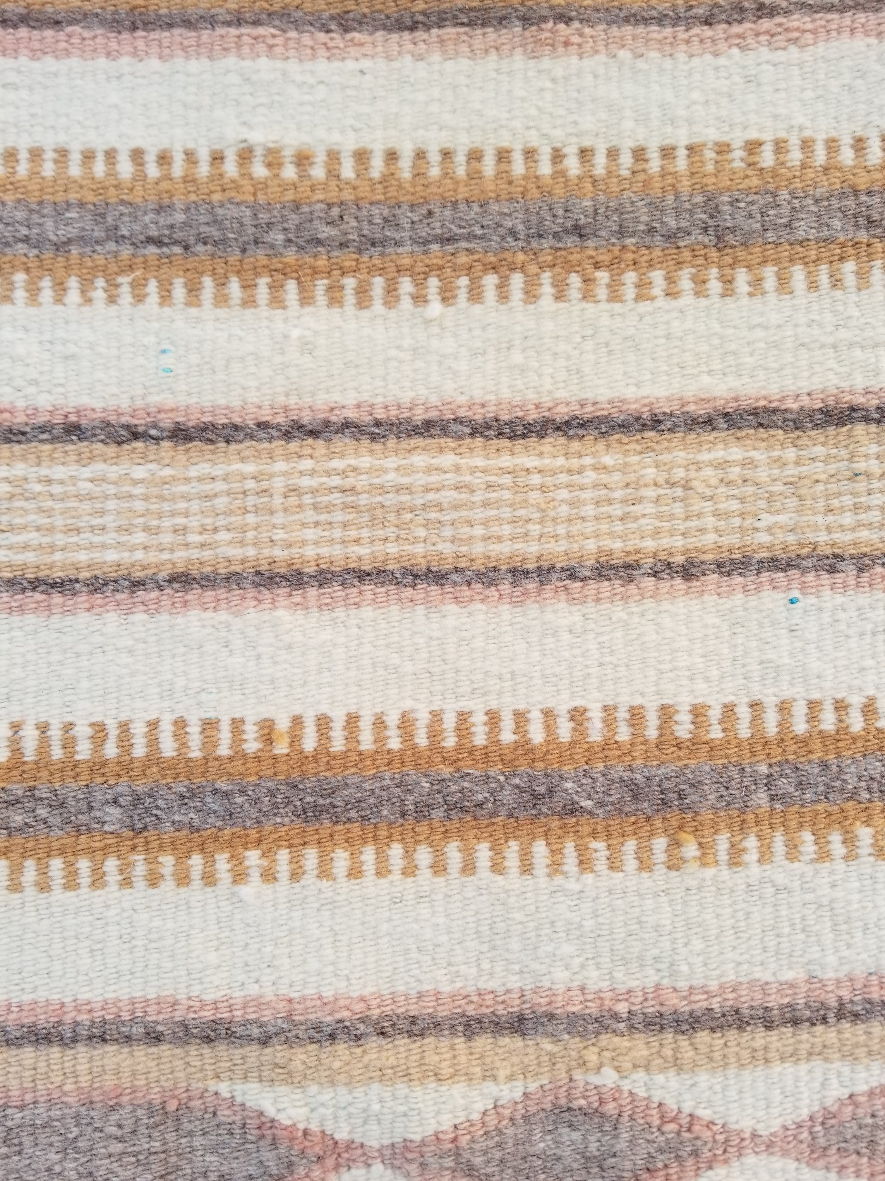 Vintage Traditional Handmade Native American Navajo Oriental Wool Rug 82x52cm