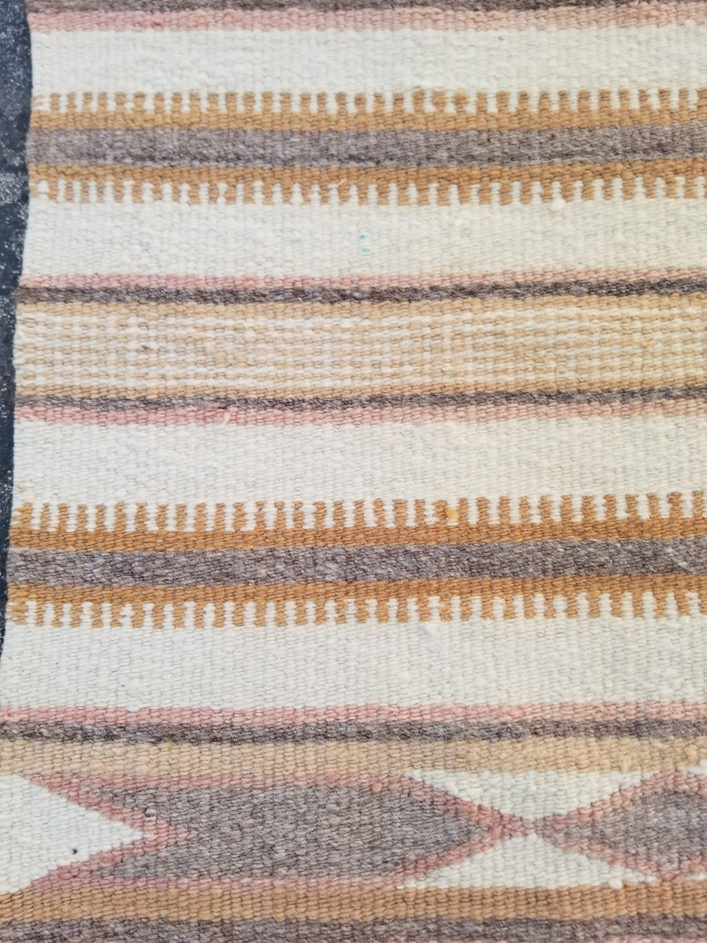 Vintage Traditional Handmade Native American Navajo Oriental Wool Rug 82x52cm