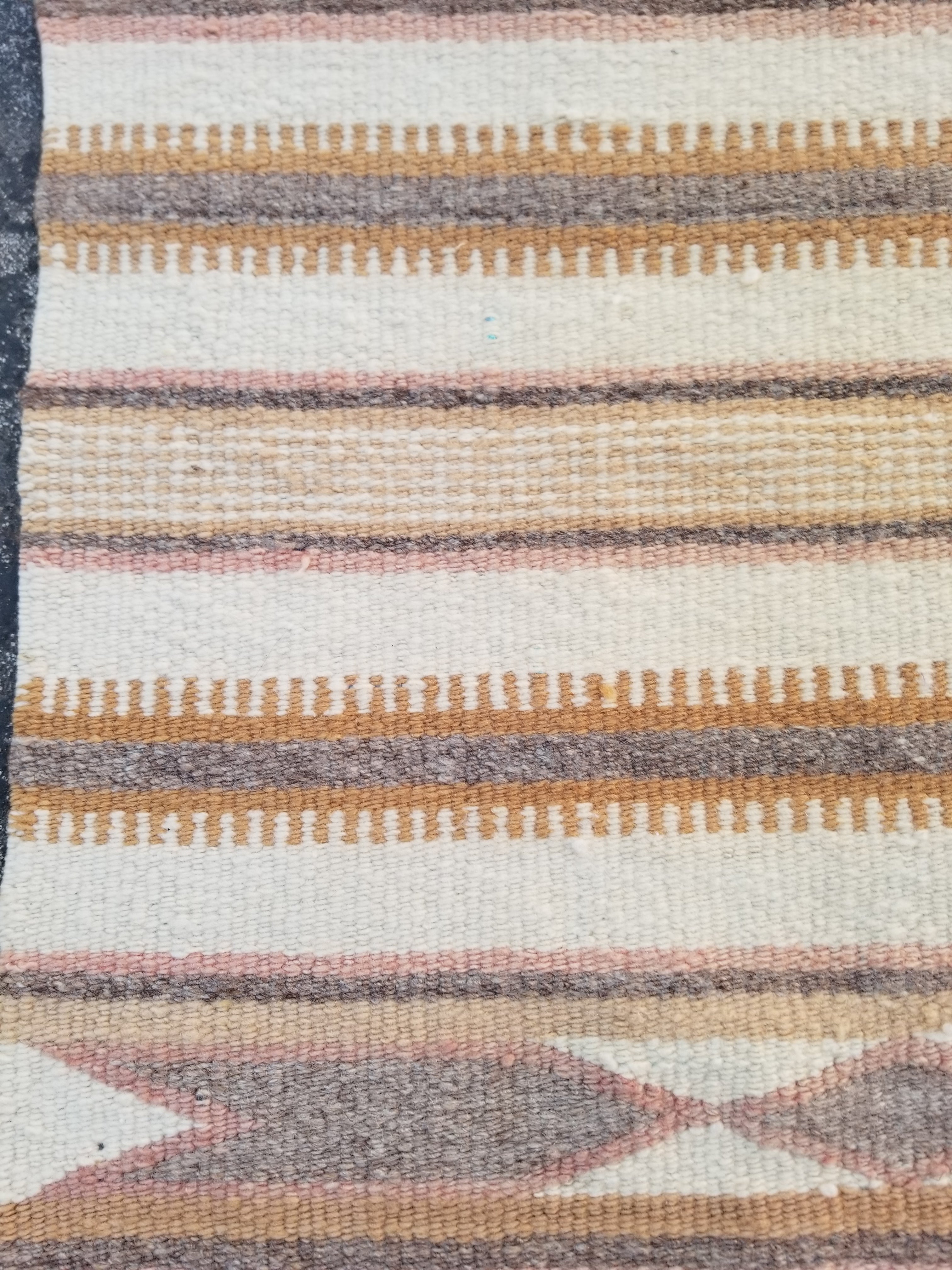 Vintage Traditional Handmade Native American Navajo Oriental Wool Rug 82x52cm