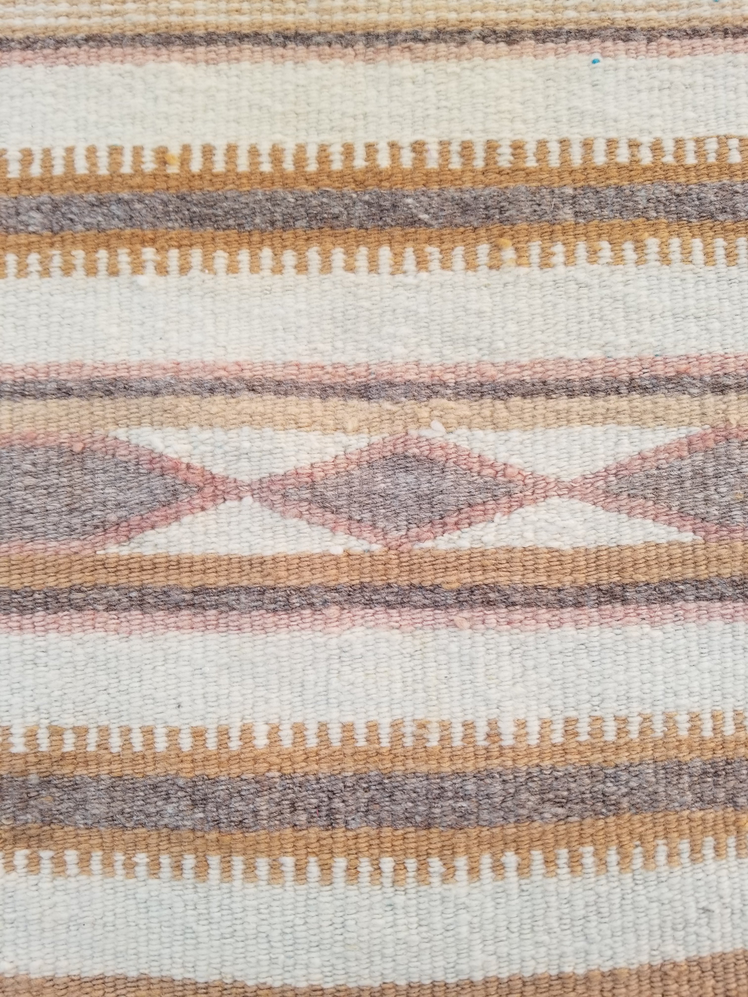Vintage Traditional Handmade Native American Navajo Oriental Wool Rug 82x52cm
