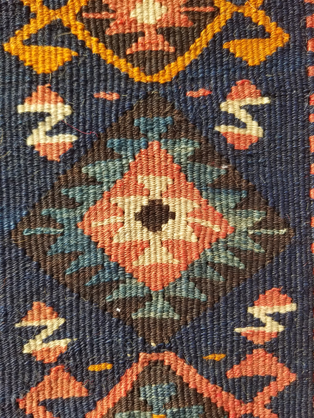 Antique Traditional Handmade Turkish Anatolian Wool Multicolor Kilim 223x166cm