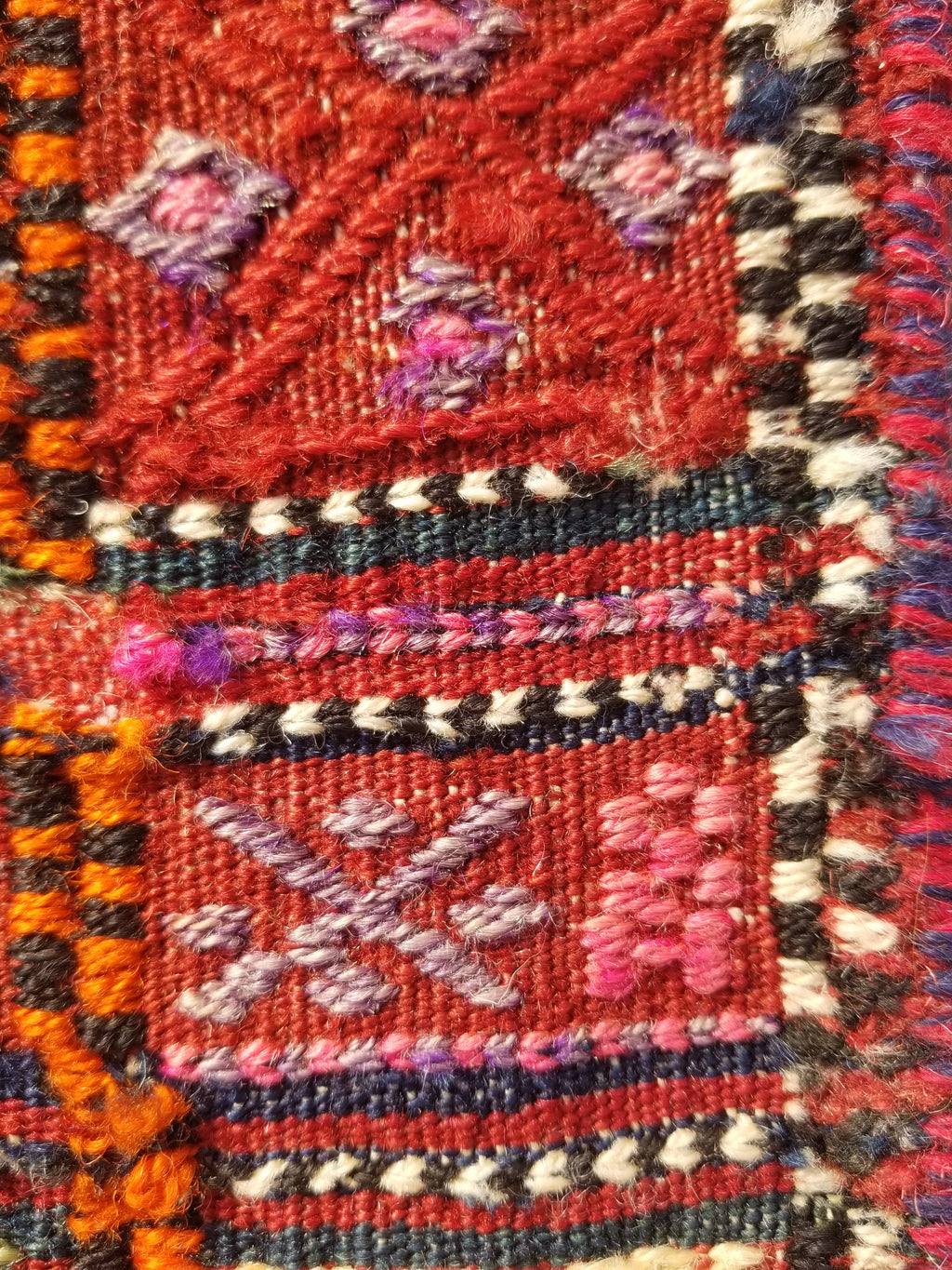 Antique Traditional Handmade Wool Moroccan Style Multicolor Kilim 220x160cm