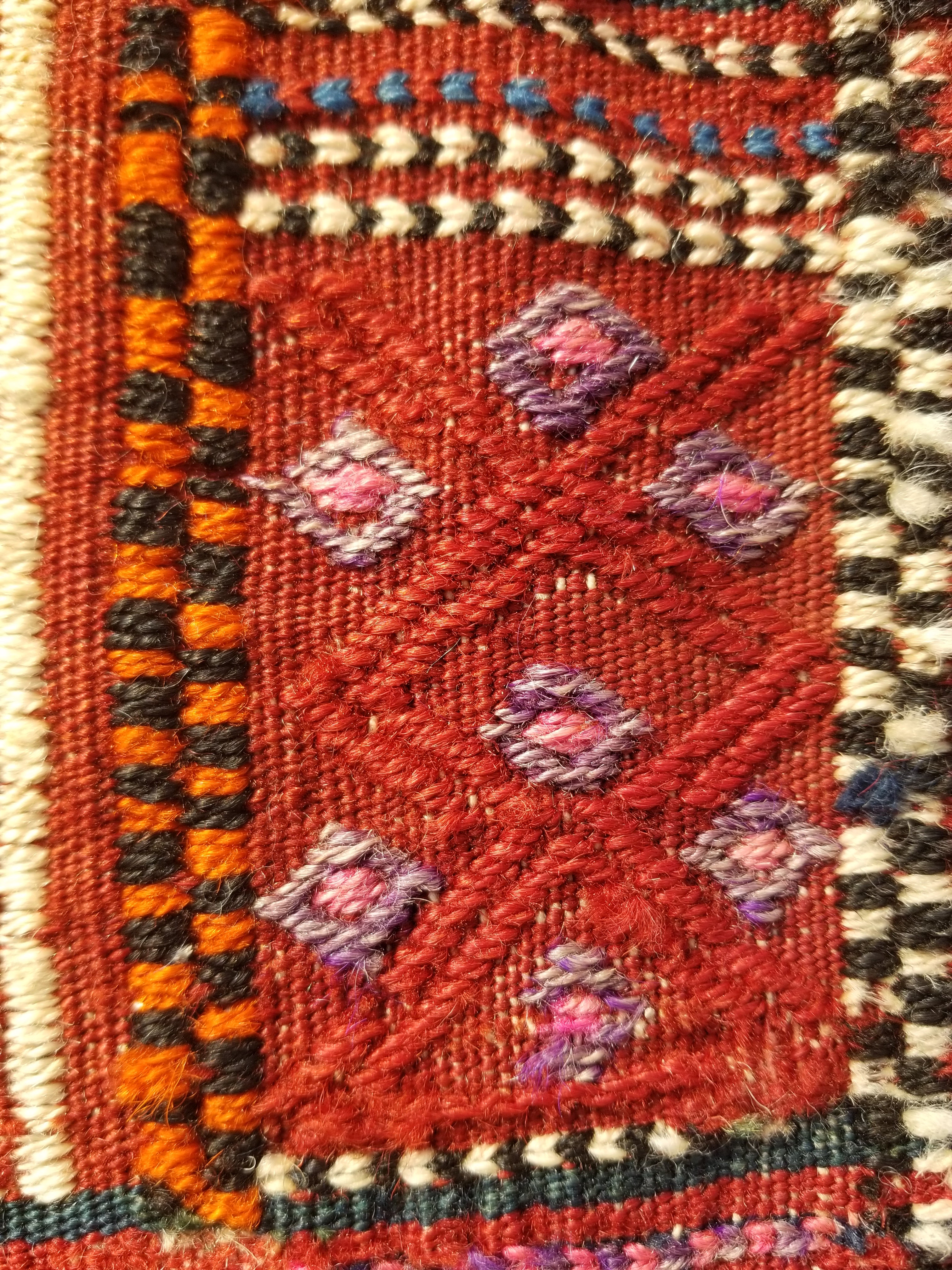 Antique Traditional Handmade Wool Moroccan Style Multicolor Kilim 220x160cm