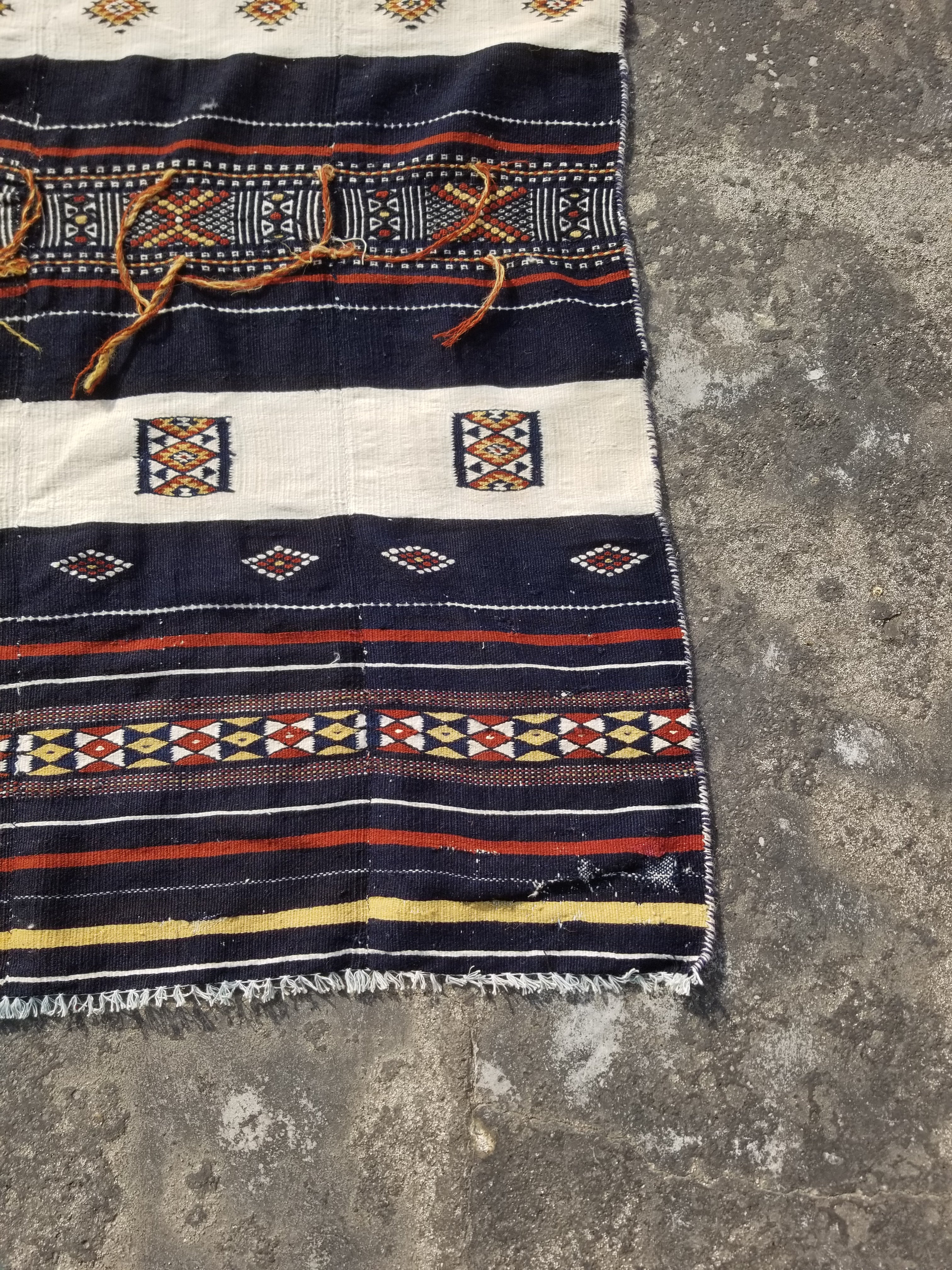 Antique Traditional Handmade African Arkilla Kerka Fulani Wedding Kilim 250x187c