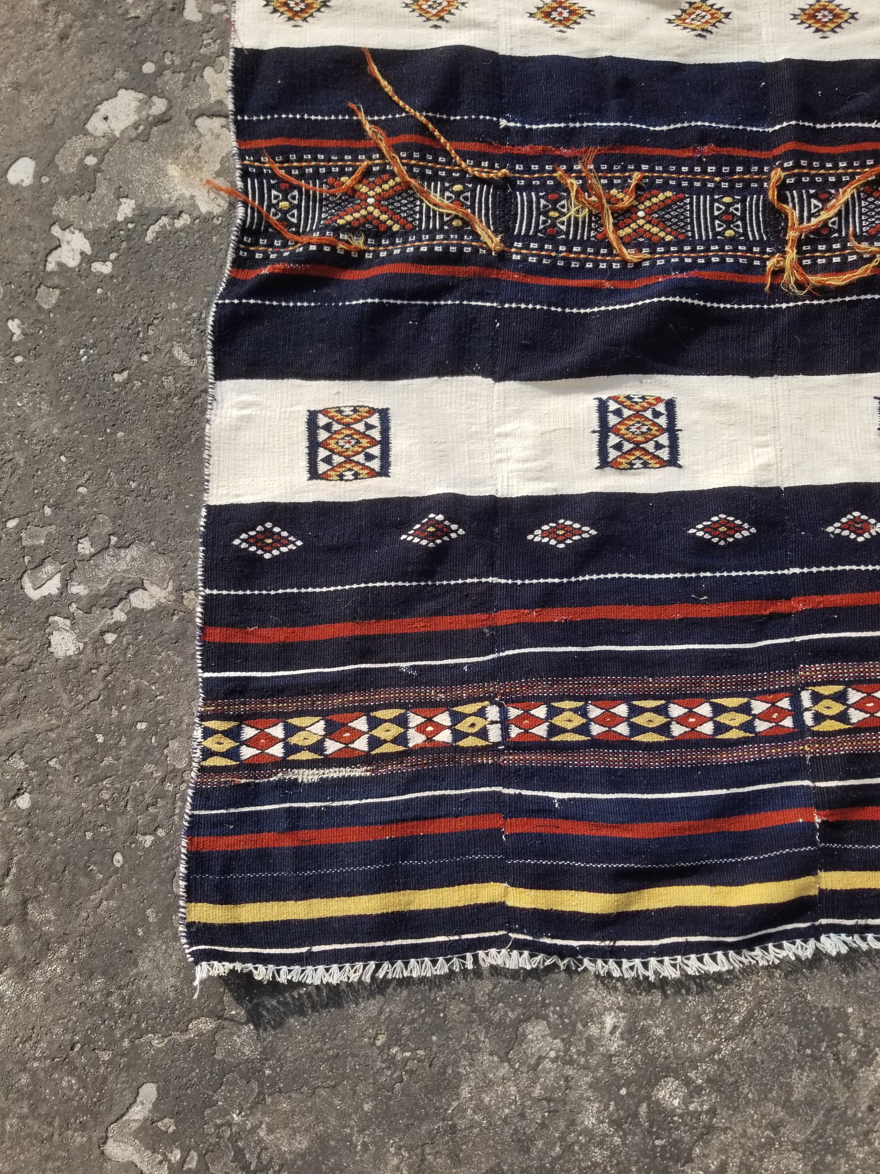 Antique Traditional Handmade African Arkilla Kerka Fulani Wedding Kilim 250x187c