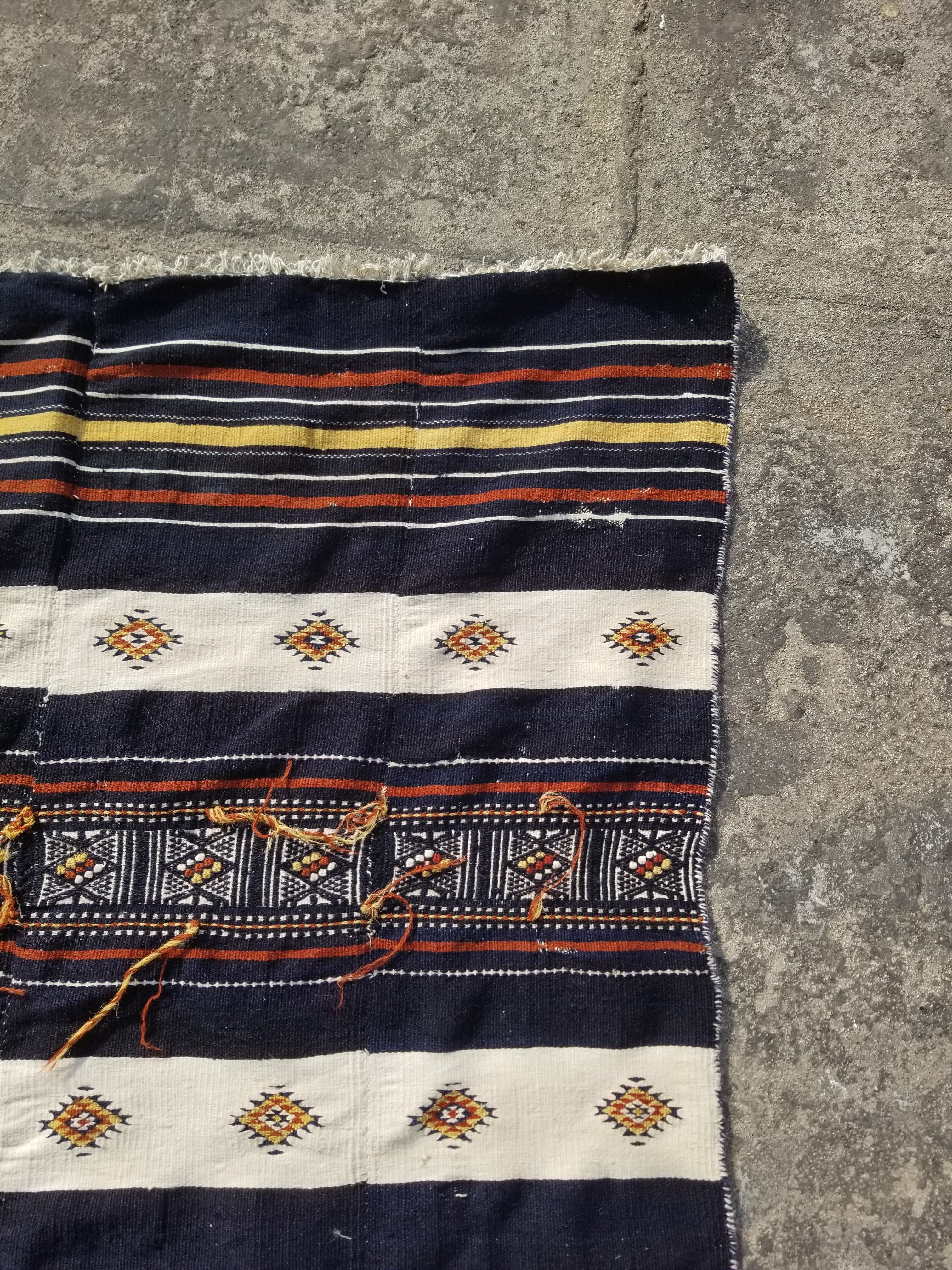 Antique Traditional Handmade African Arkilla Kerka Fulani Wedding Kilim 250x187c