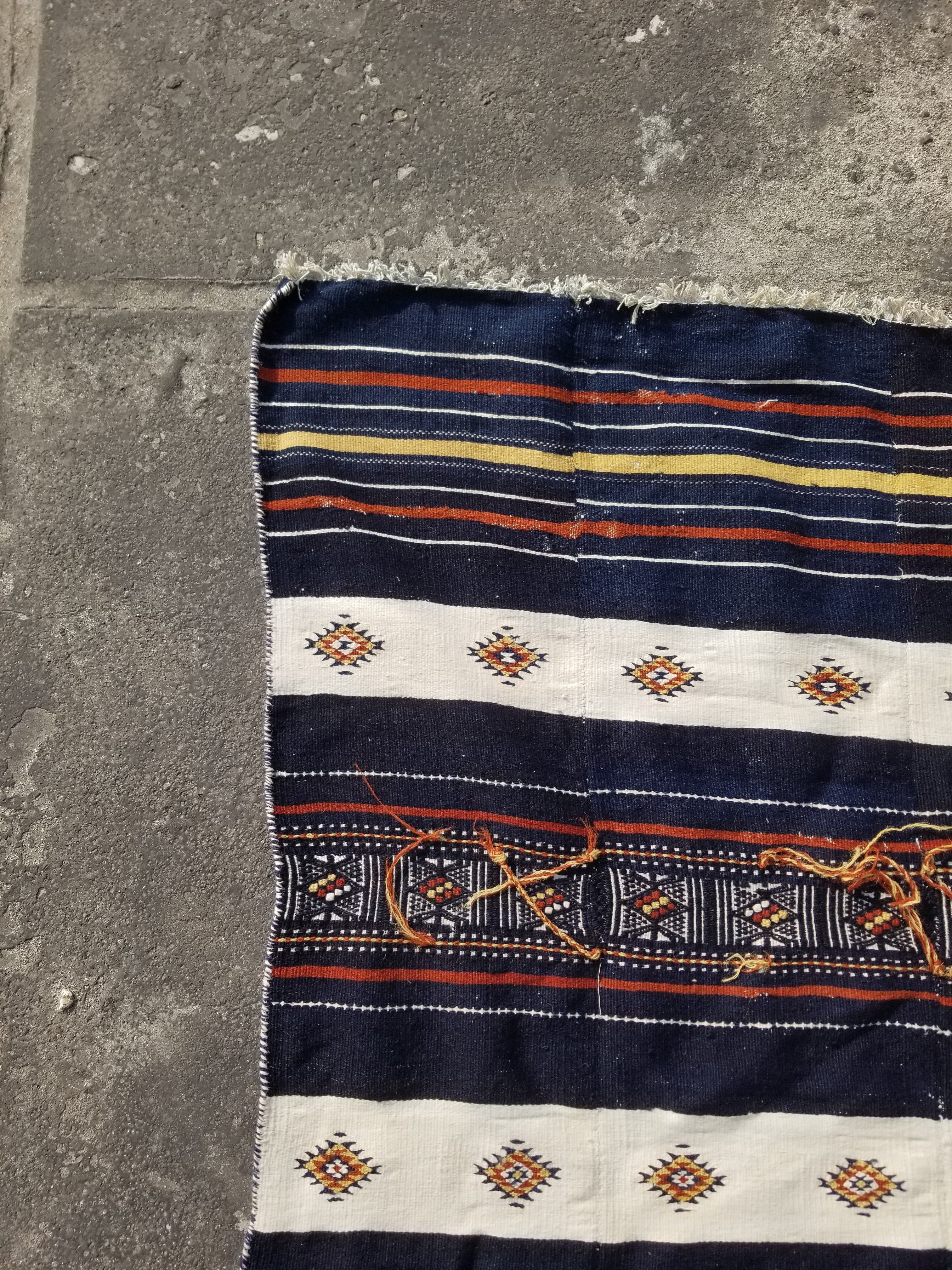 Antique Traditional Handmade African Arkilla Kerka Fulani Wedding Kilim 250x187c