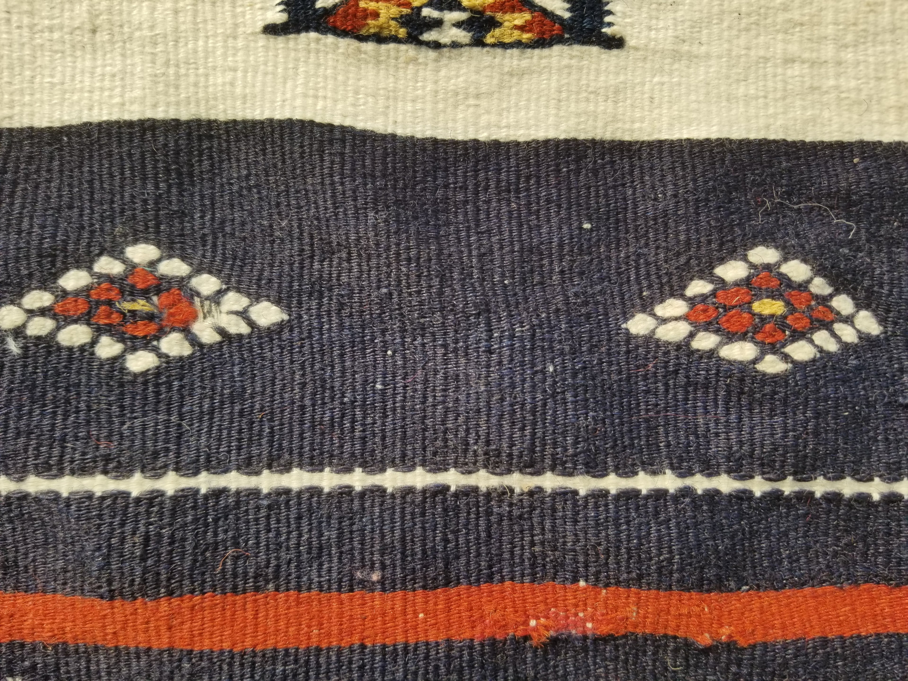 Antique Traditional Handmade African Arkilla Kerka Fulani Wedding Kilim 250x187c