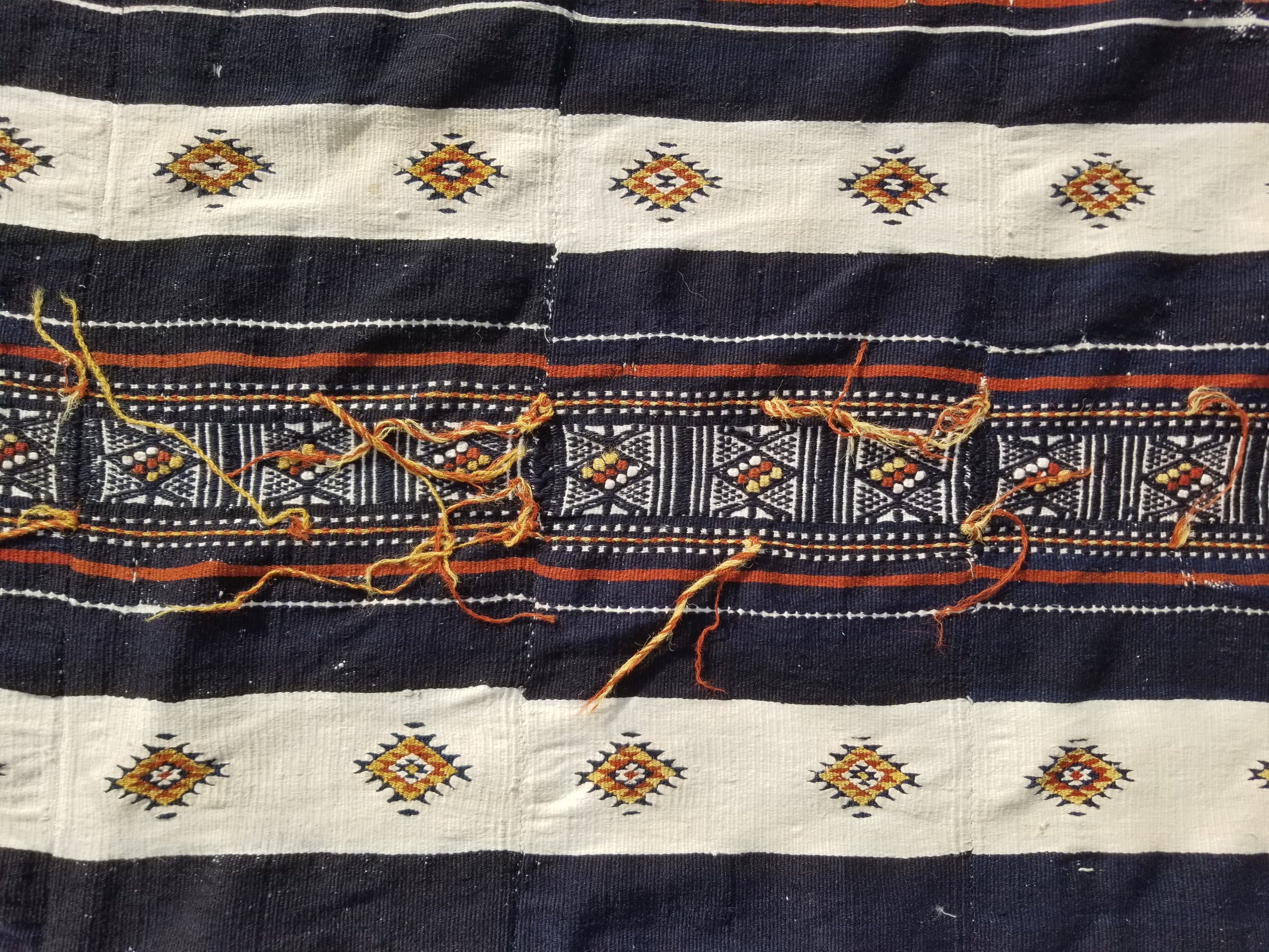 Antique Traditional Handmade African Arkilla Kerka Fulani Wedding Kilim 250x187c