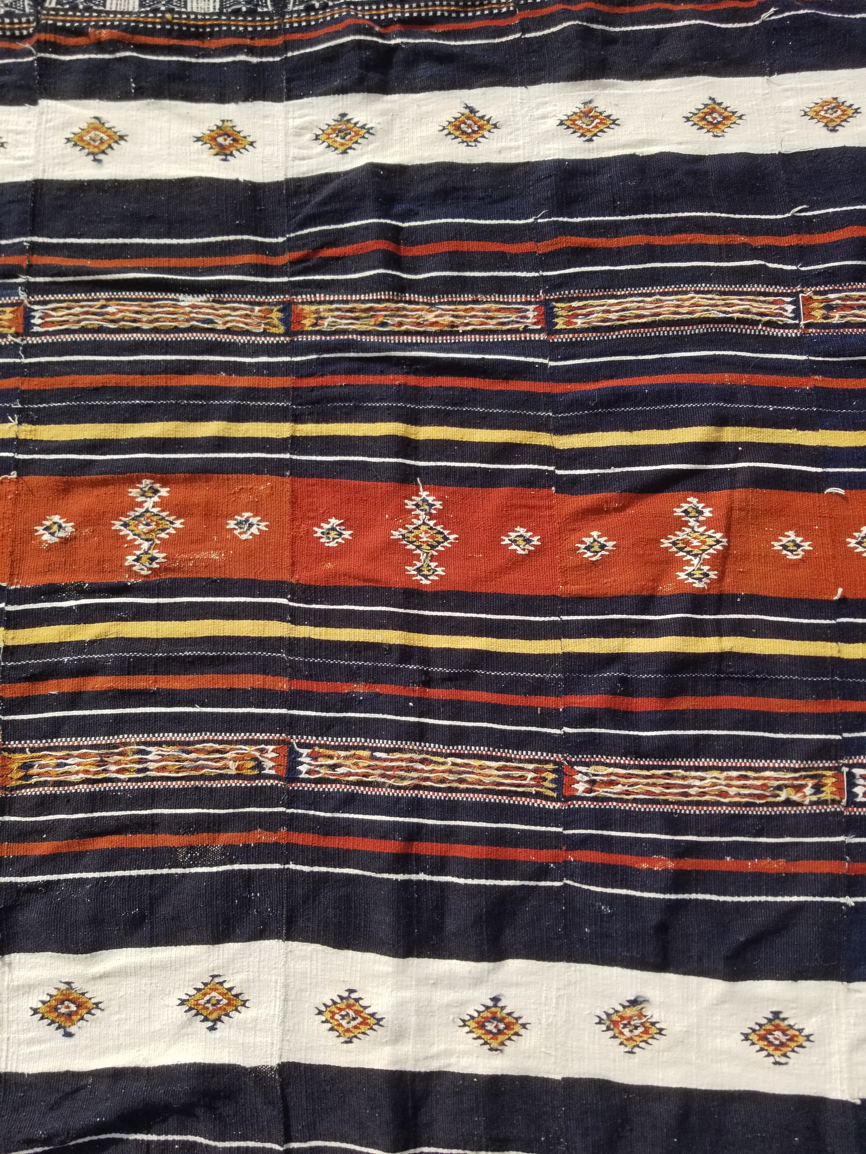 Antique Traditional Handmade African Arkilla Kerka Fulani Wedding Kilim 250x187c