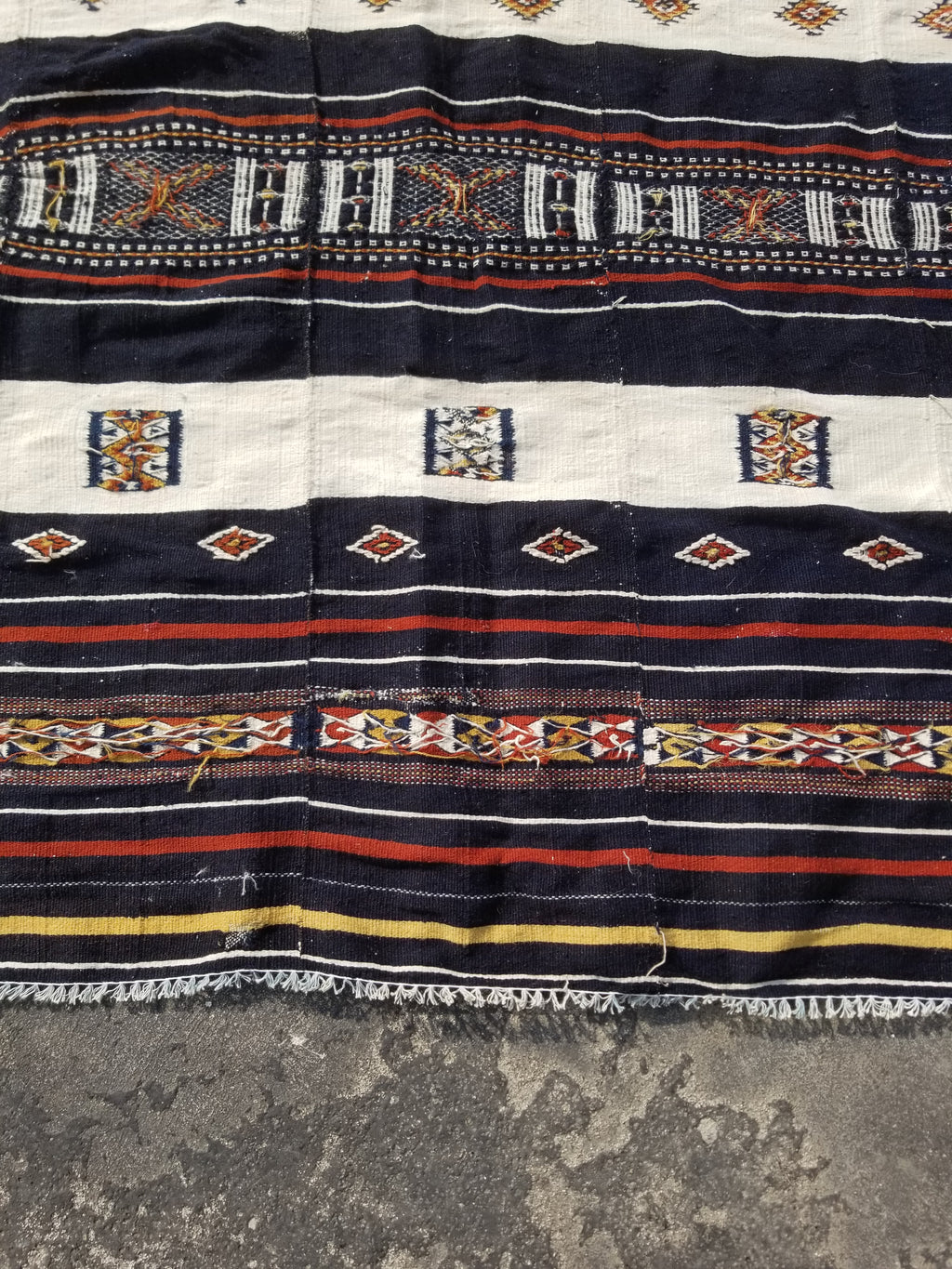 Antique Traditional Handmade African Arkilla Kerka Fulani Wedding Kilim 250x187c