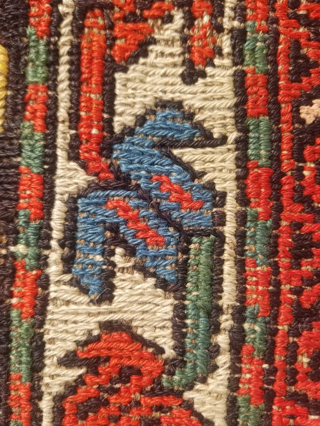Antique Traditional Handmade Caucasian Kazak Wool Multicolor Kilim 259x170cm