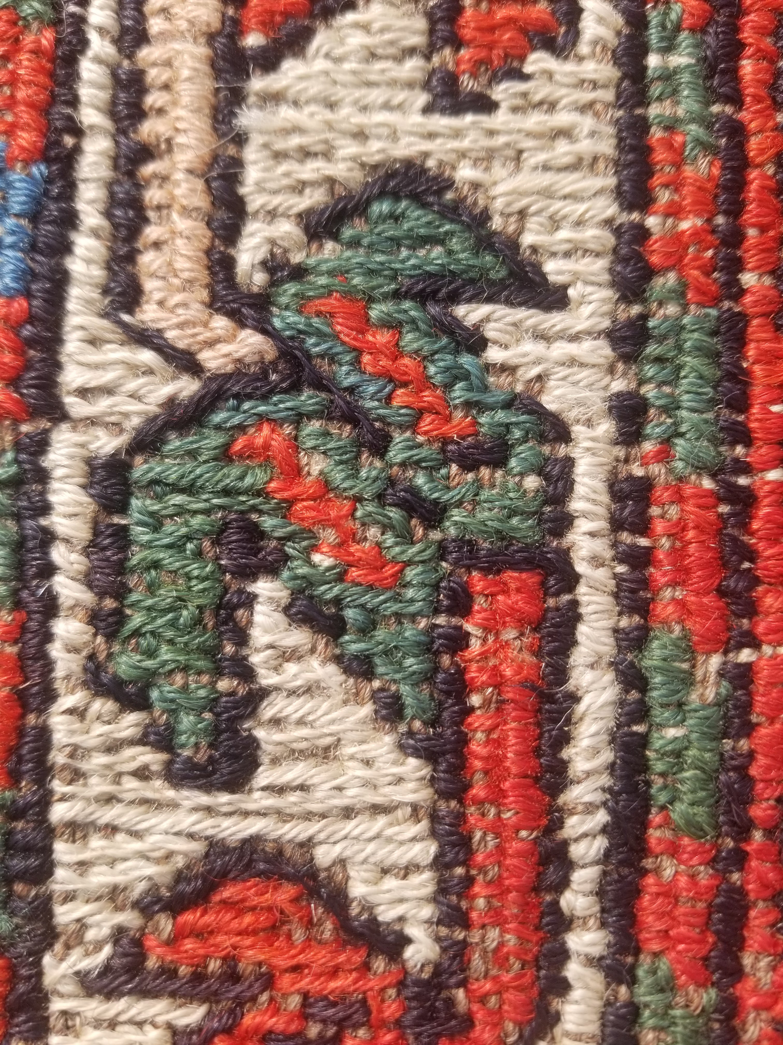 Antique Traditional Handmade Caucasian Kazak Wool Multicolor Kilim 259x170cm