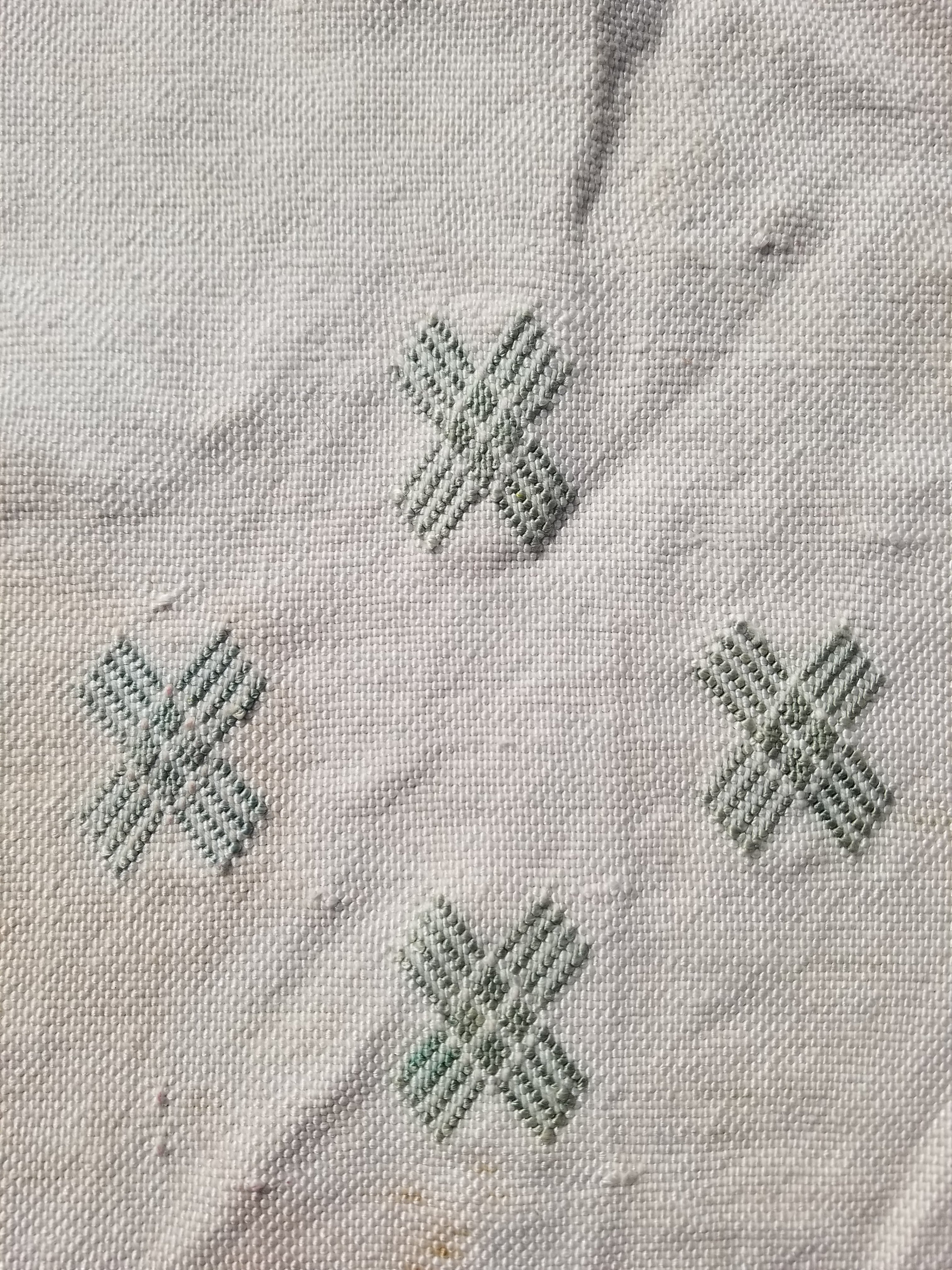Vintage Traditional Handmade Moroccan Sabra Silk Kilim 225x120cm