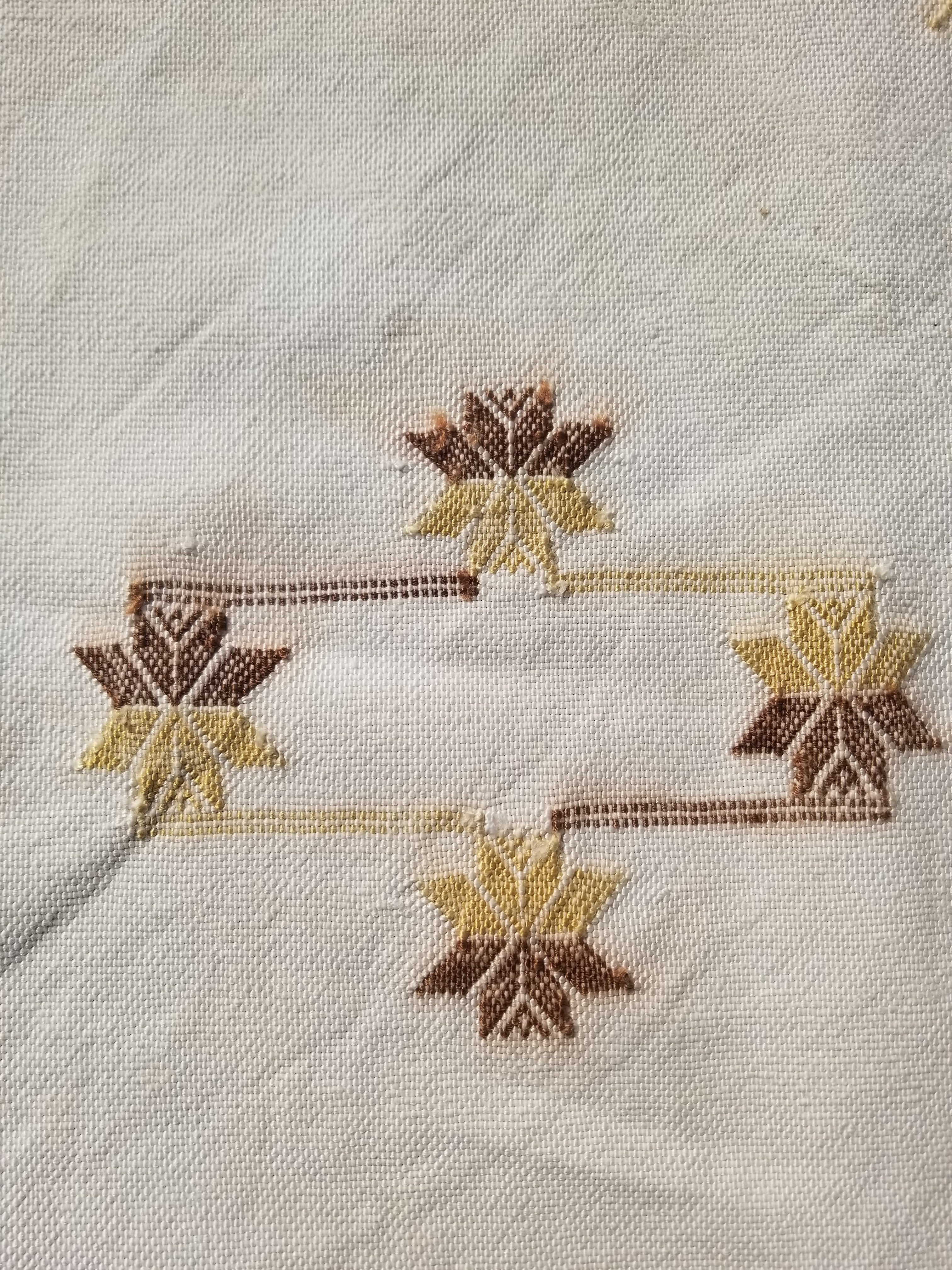 Vintage Traditional Handmade Moroccan Sabra Silk Kilim 225x120cm