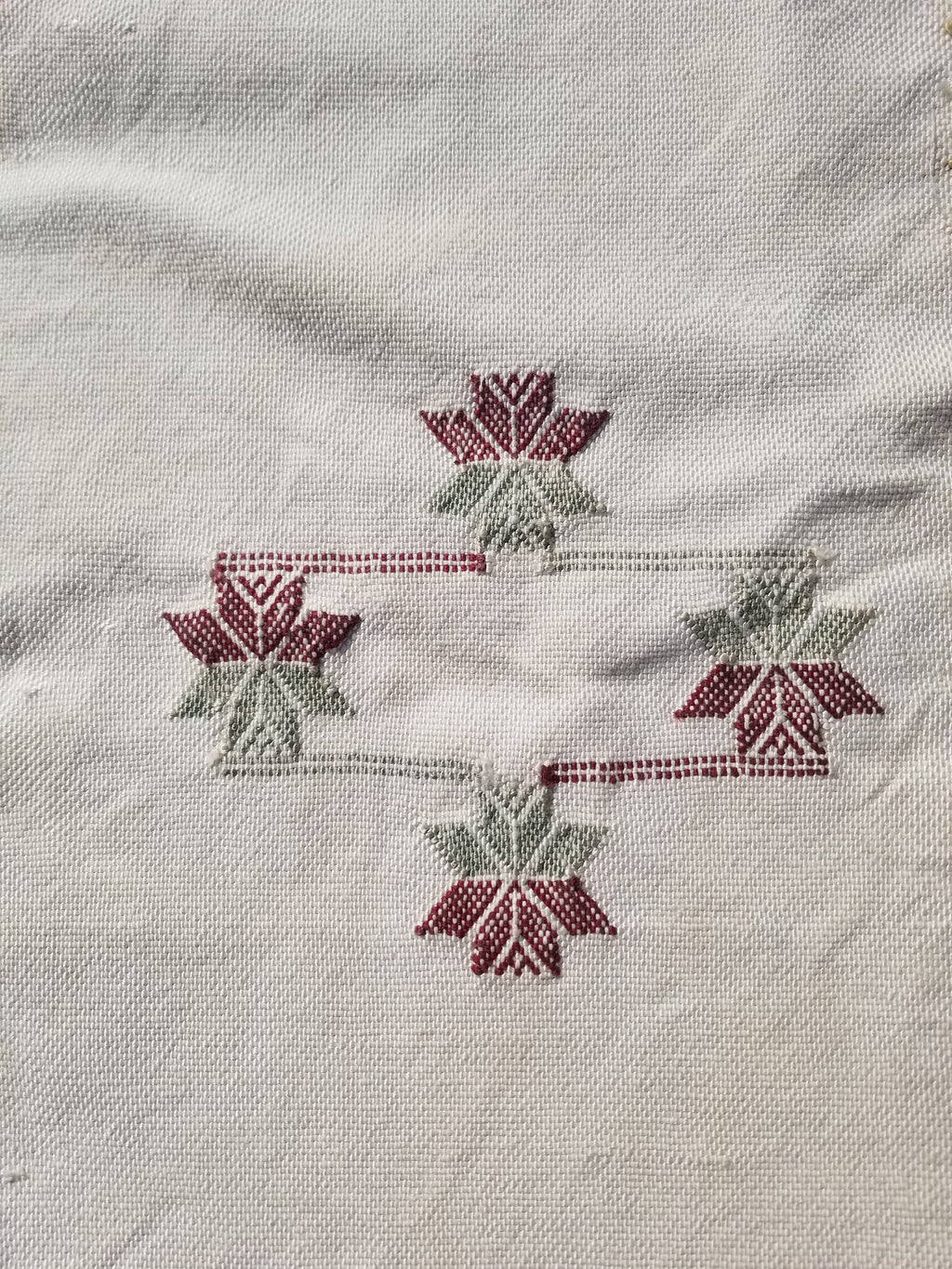 Vintage Traditional Handmade Moroccan Sabra Silk Kilim 225x120cm