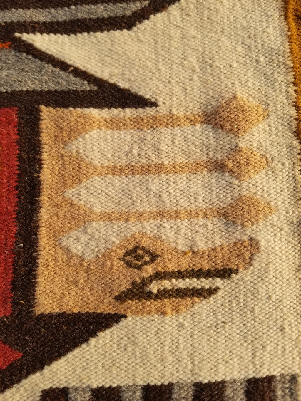 Vintage Traditional Handmade Ecuadorian Aztec Wool Tapestry 111x61cms