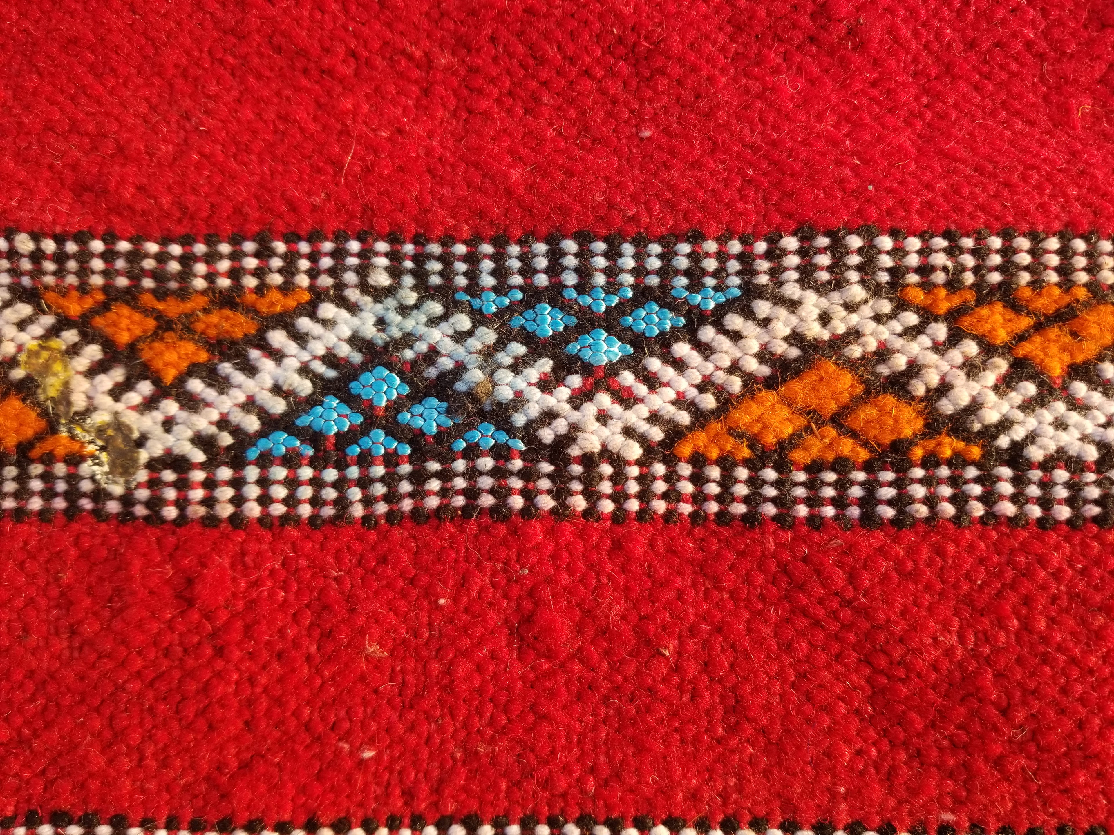 Vintage Traditional Handmade Moroccan Berber Wool Kilim Rug 143x75cms