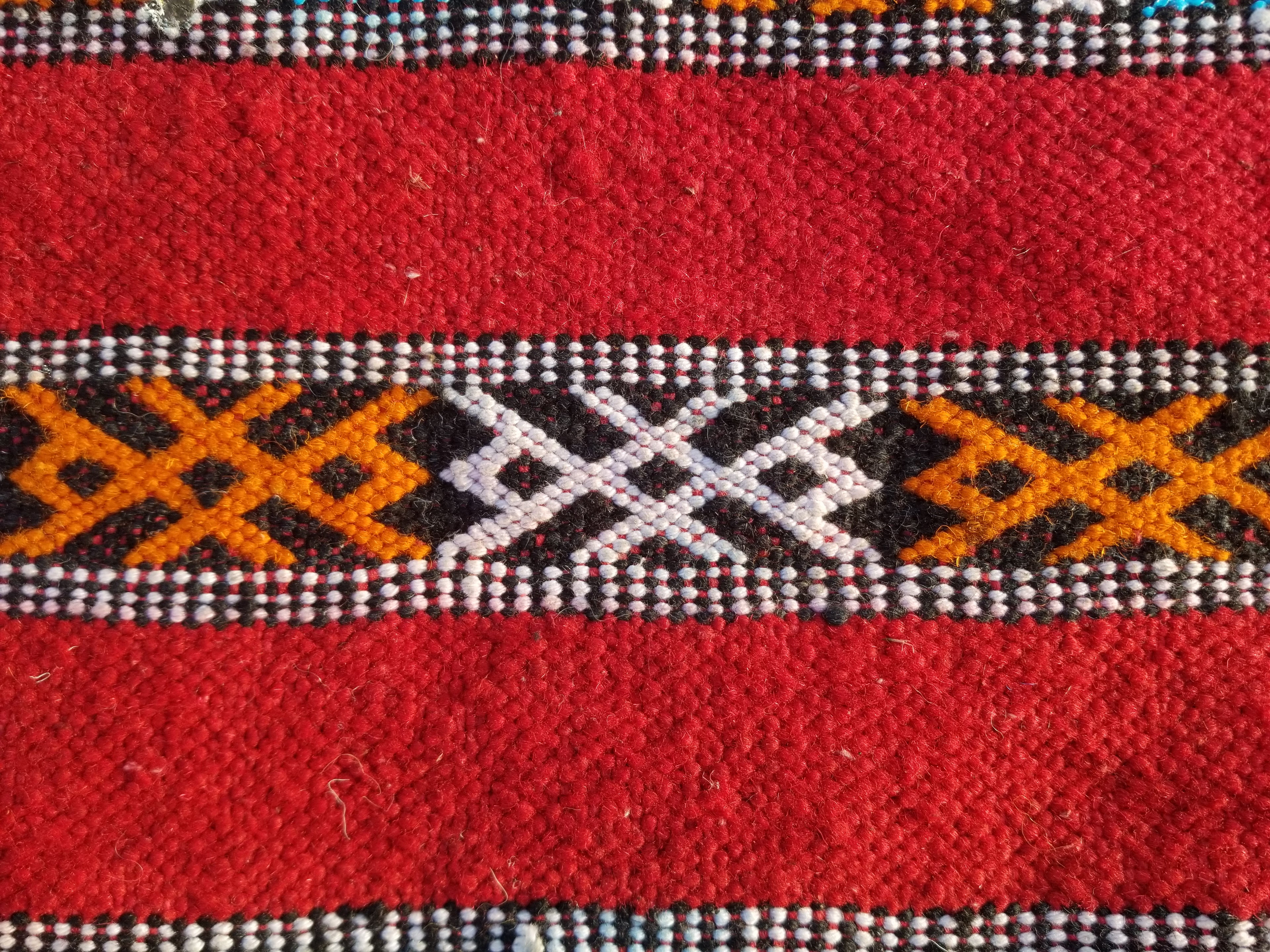 Vintage Traditional Handmade Moroccan Berber Wool Kilim Rug 143x75cms