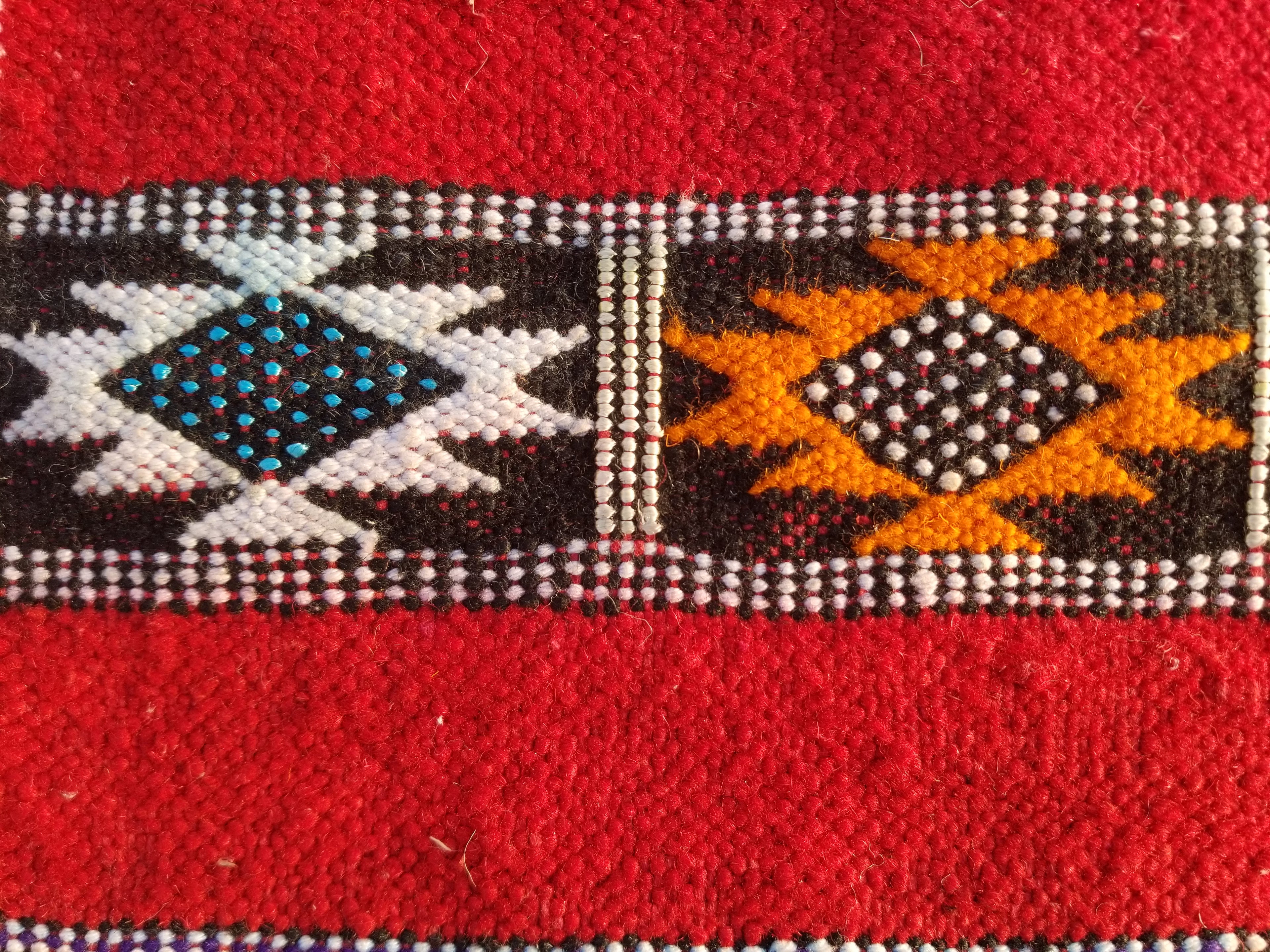 Vintage Traditional Handmade Moroccan Berber Wool Kilim Rug 143x75cms