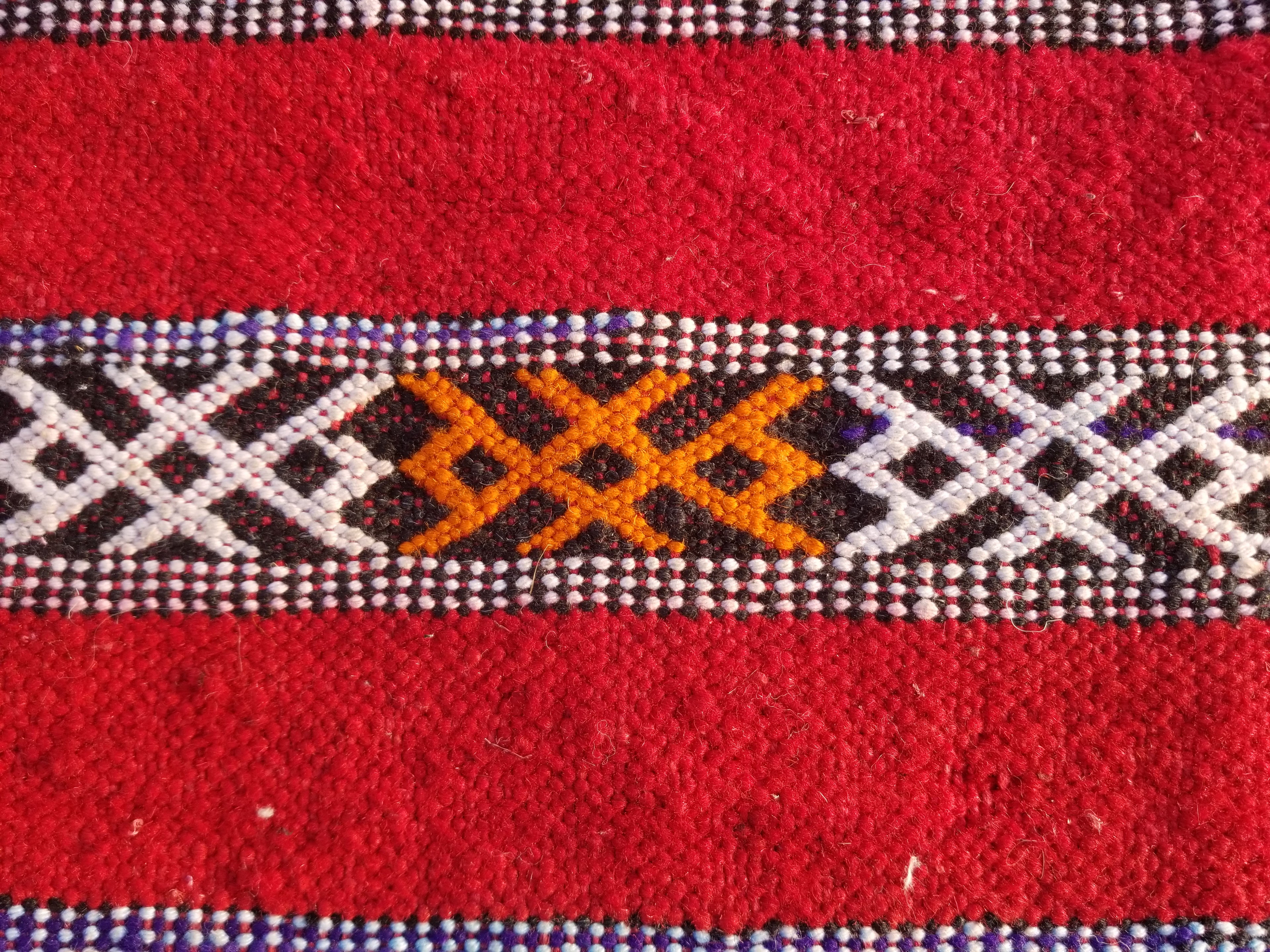 Vintage Traditional Handmade Moroccan Berber Wool Kilim Rug 143x75cms
