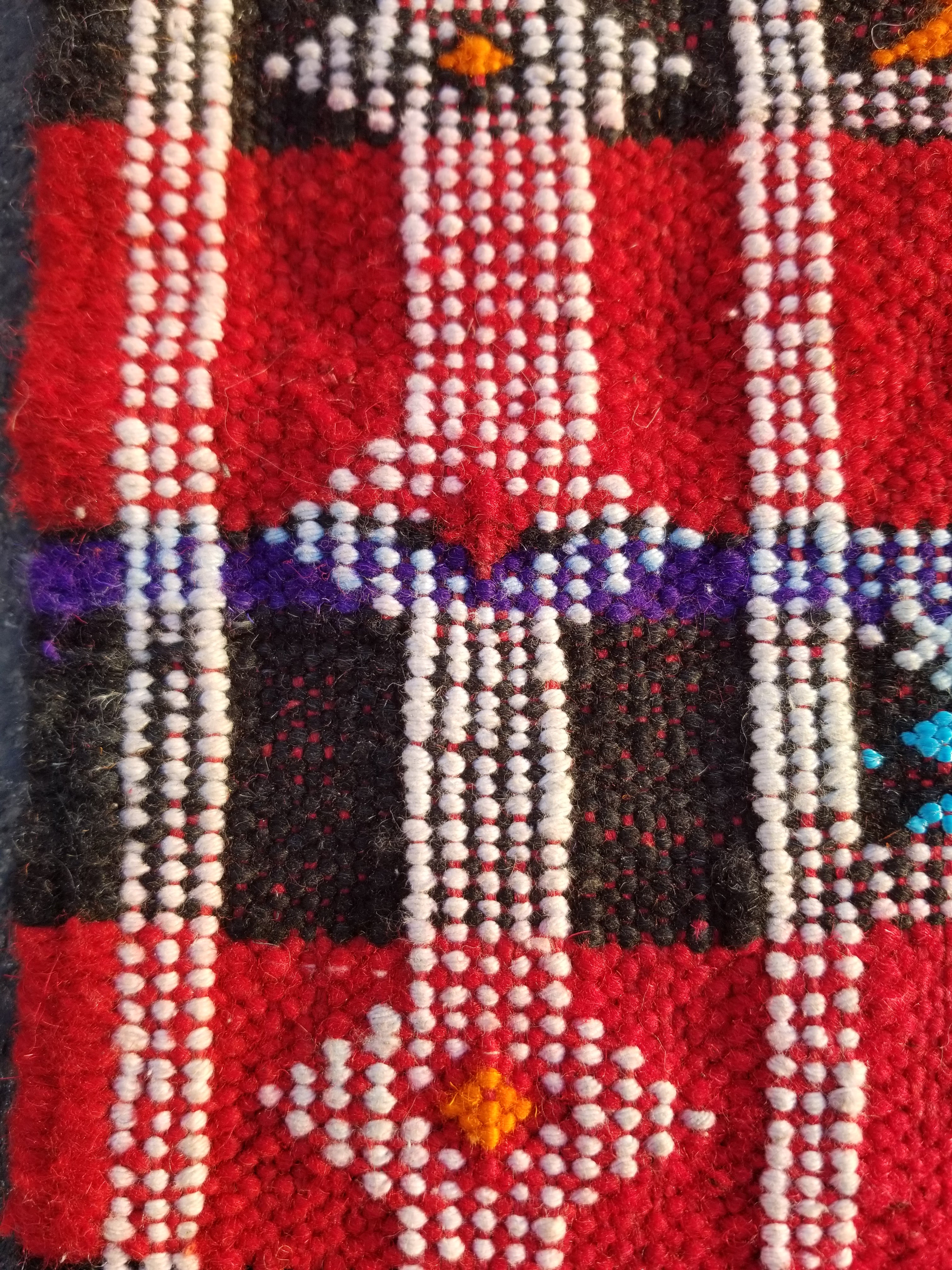 Vintage Traditional Handmade Moroccan Berber Wool Kilim Rug 143x75cms