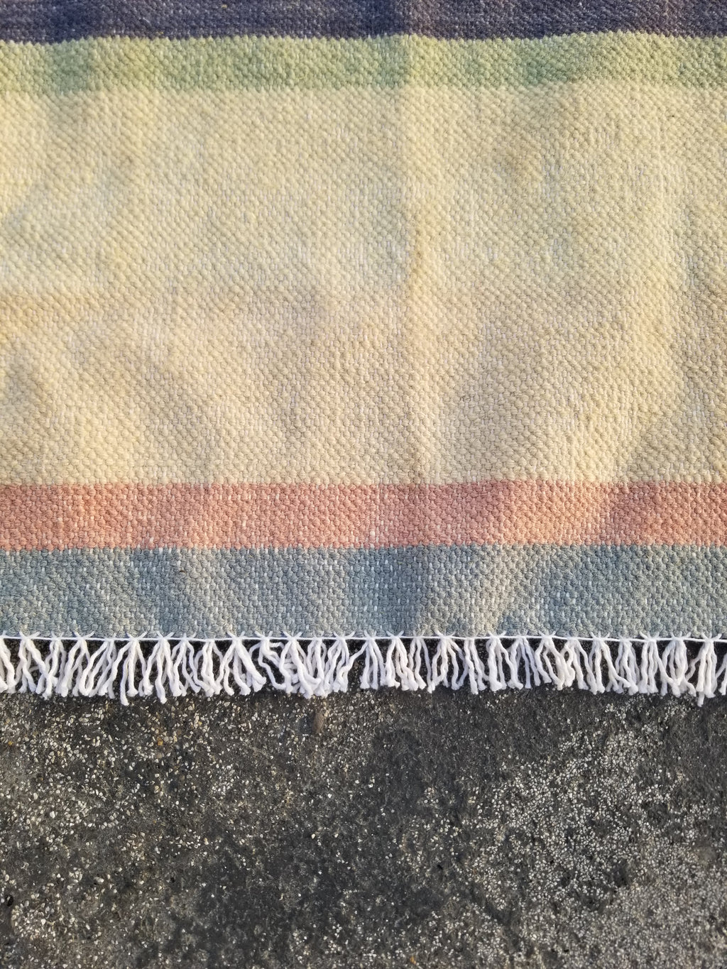 Vintage Traditional Handmade Scandinavian Flatweave Wool Kilim Rug 124x64cm