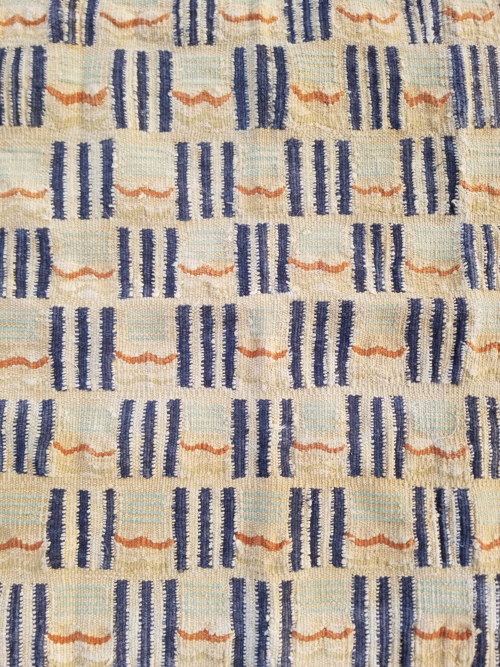 Vintage Traditional Handmade Scandinavian Wool Small Kilim Rug 62x55cms