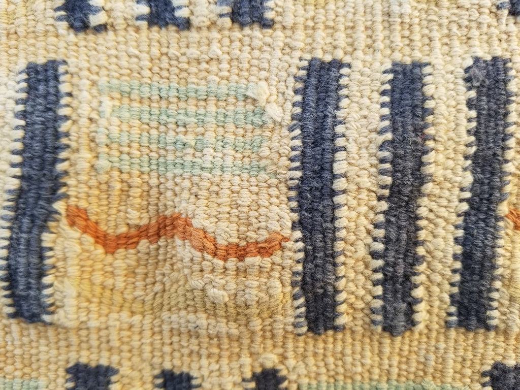 Vintage Traditional Handmade Scandinavian Wool Small Kilim Rug 62x55cms