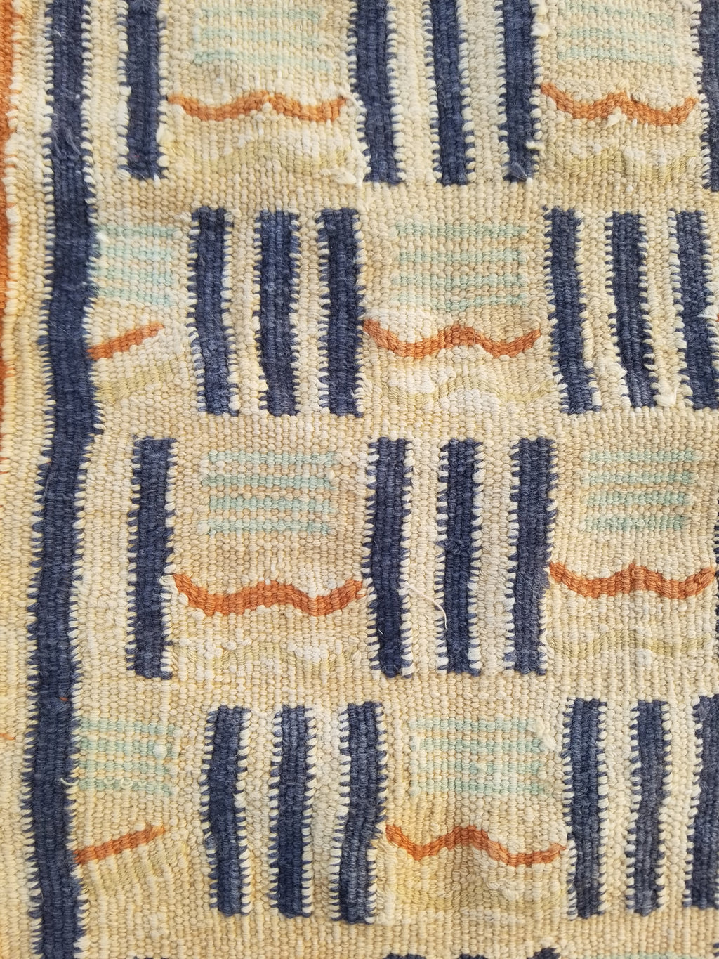Vintage Traditional Handmade Scandinavian Wool Small Kilim Rug 62x55cms