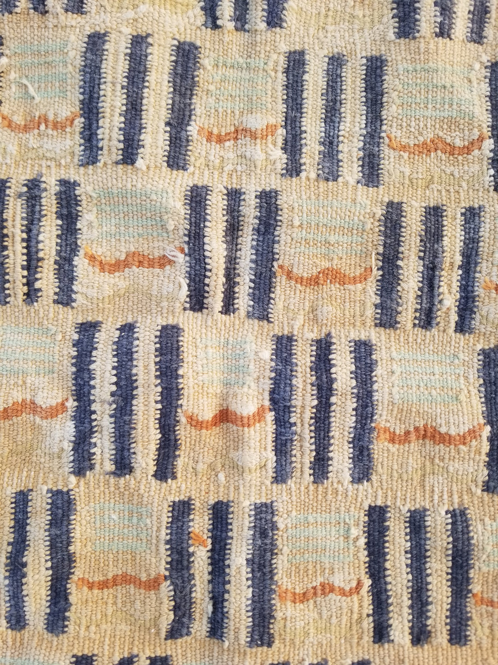 Vintage Traditional Handmade Scandinavian Wool Small Kilim Rug 62x55cms