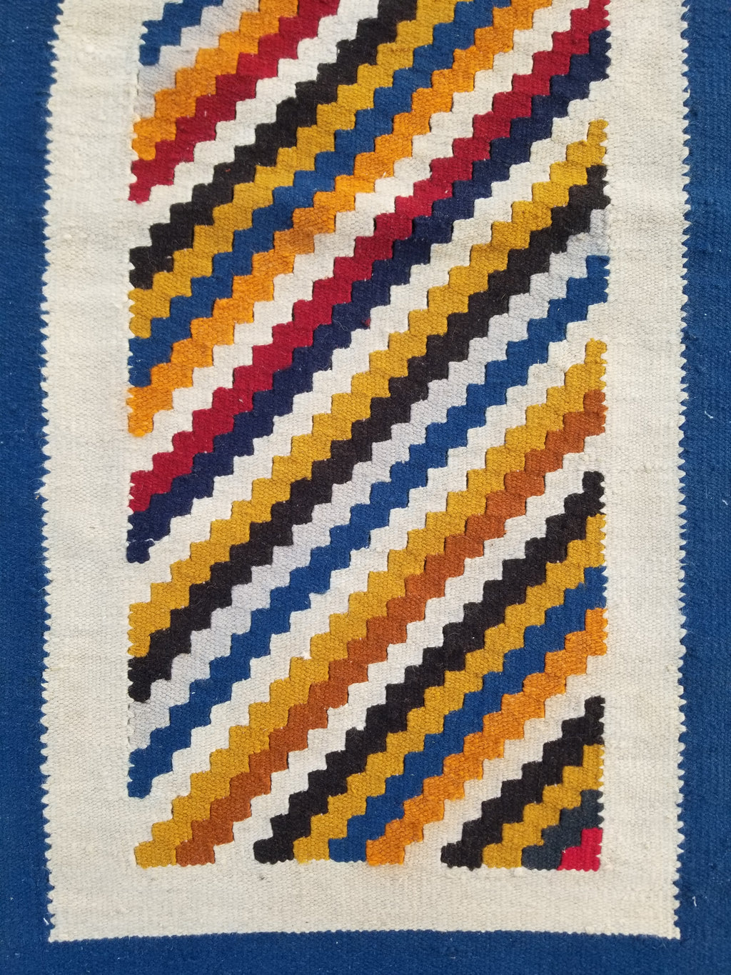 Vintage Handmade Modernist Scandinavian Flatweave Wool Kilim Rug 127x71cms