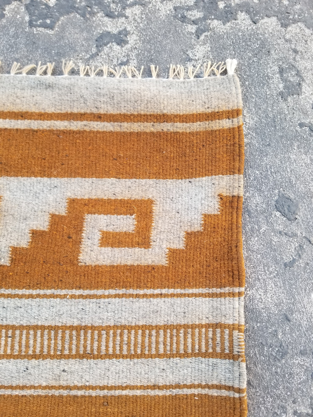 Vintage Handmade Southwestern Navajo-Style Flatweave Wool Kilim Rug 146x64cms