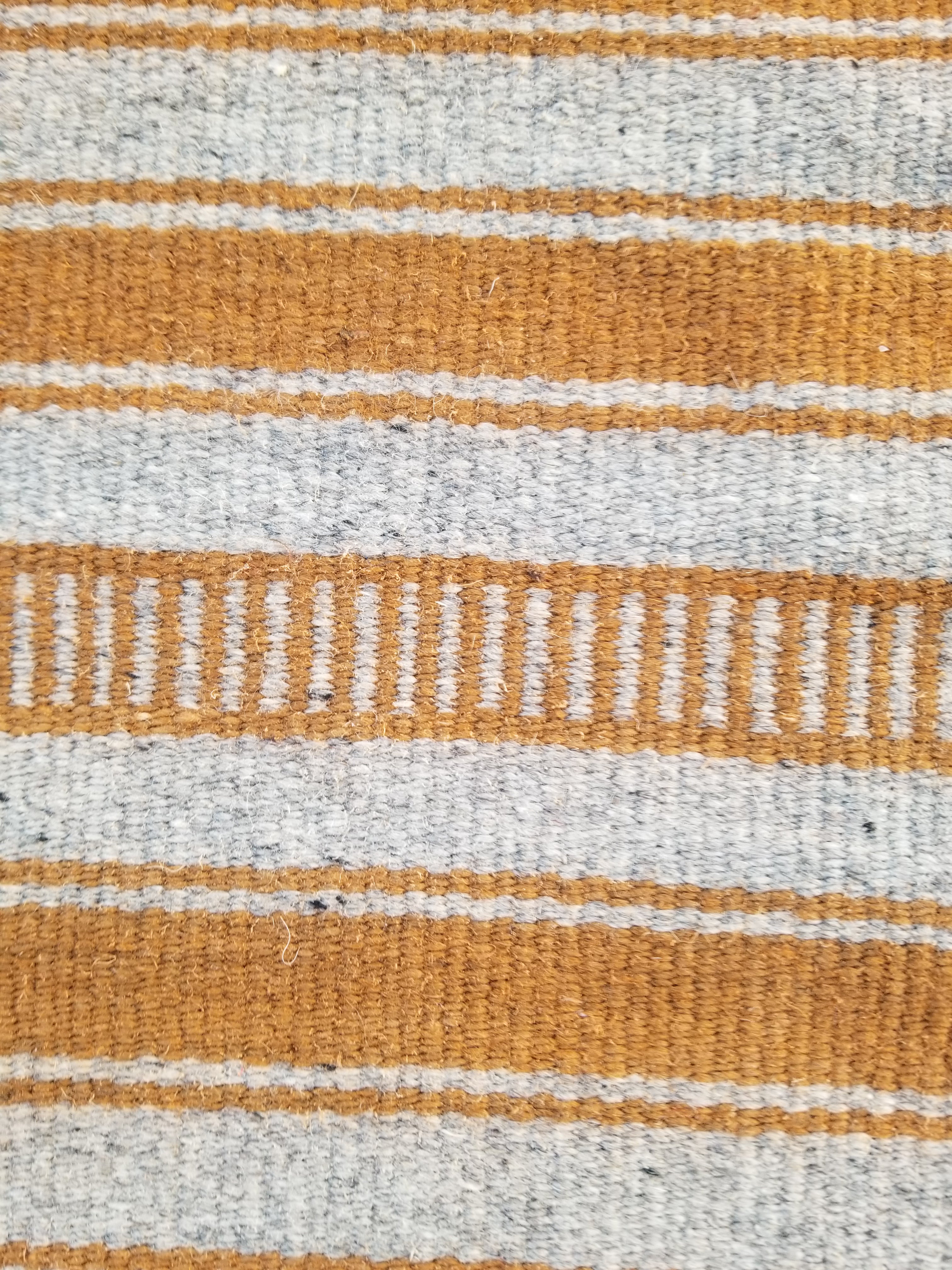 Vintage Handmade Southwestern Navajo-Style Flatweave Wool Kilim Rug 146x64cms