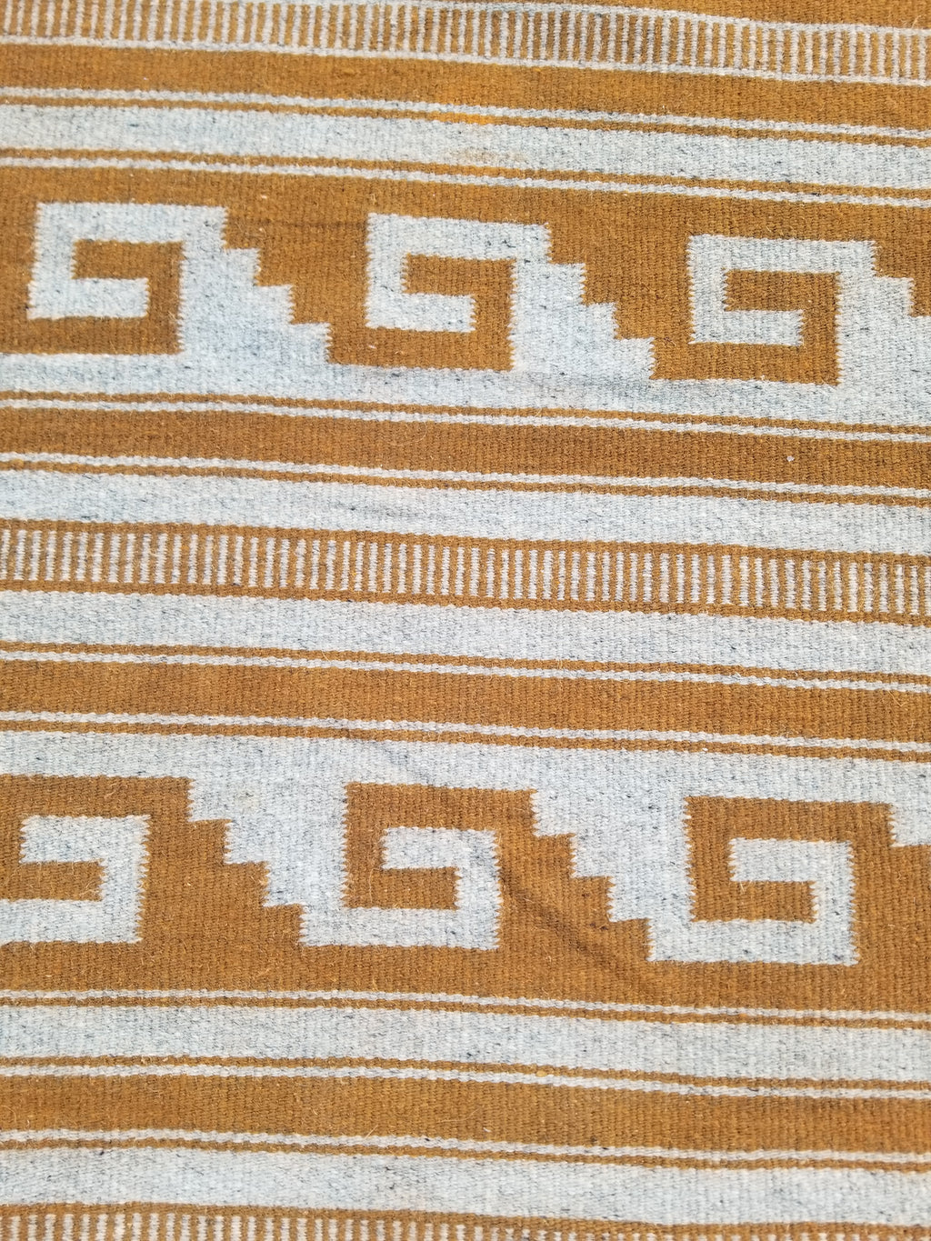 Vintage Handmade Southwestern Navajo-Style Flatweave Wool Kilim Rug 146x64cms