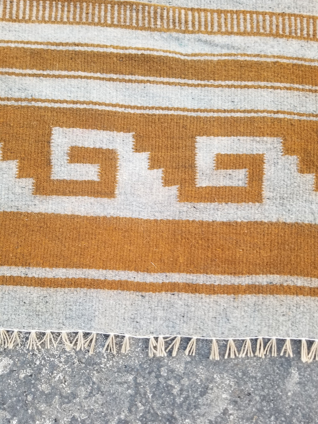 Vintage Handmade Southwestern Navajo-Style Flatweave Wool Kilim Rug 146x64cms