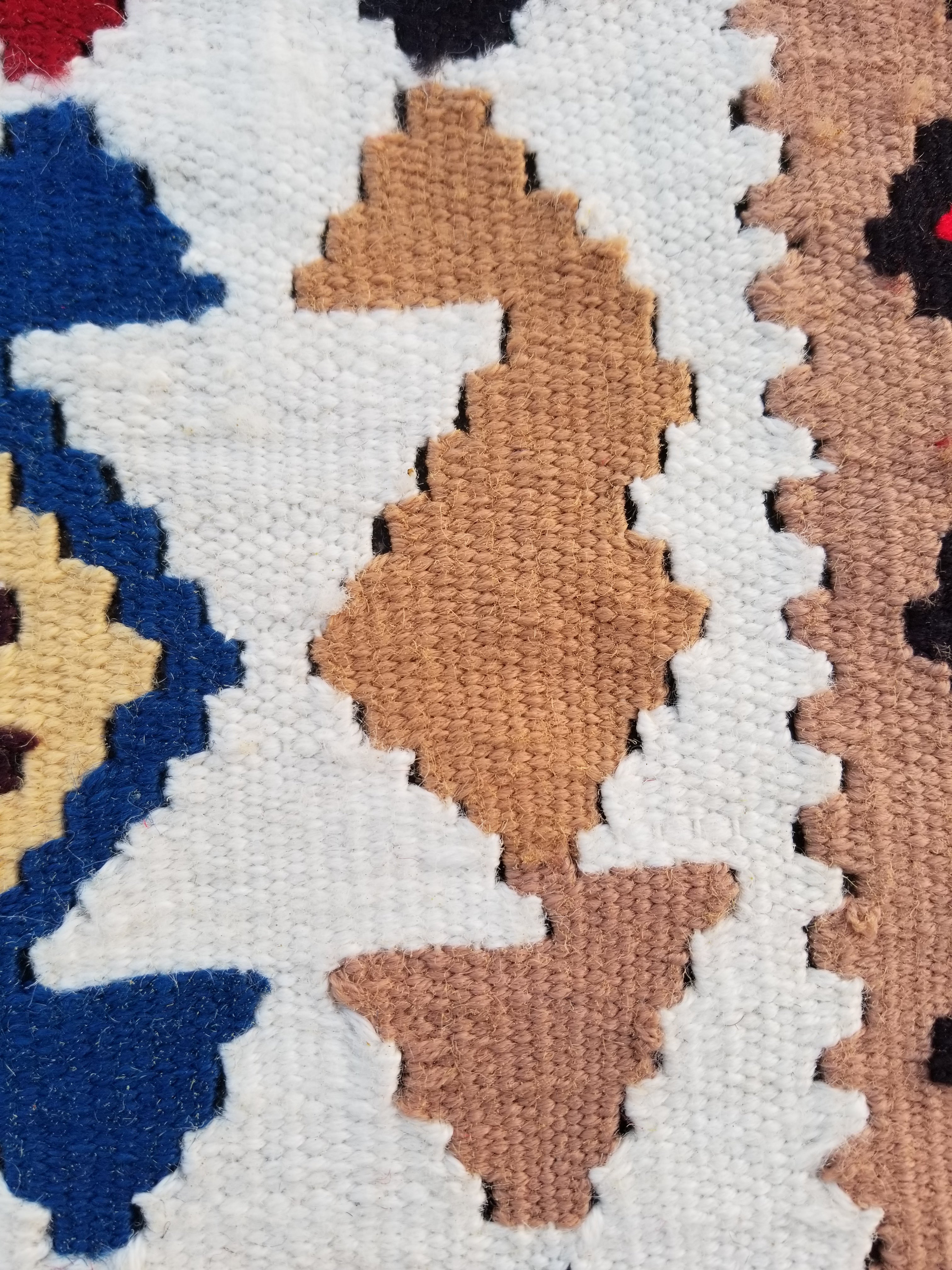 Vintage Handmade Turkish Anatolian Flatweave Wool Kilim Rug 186x96cms