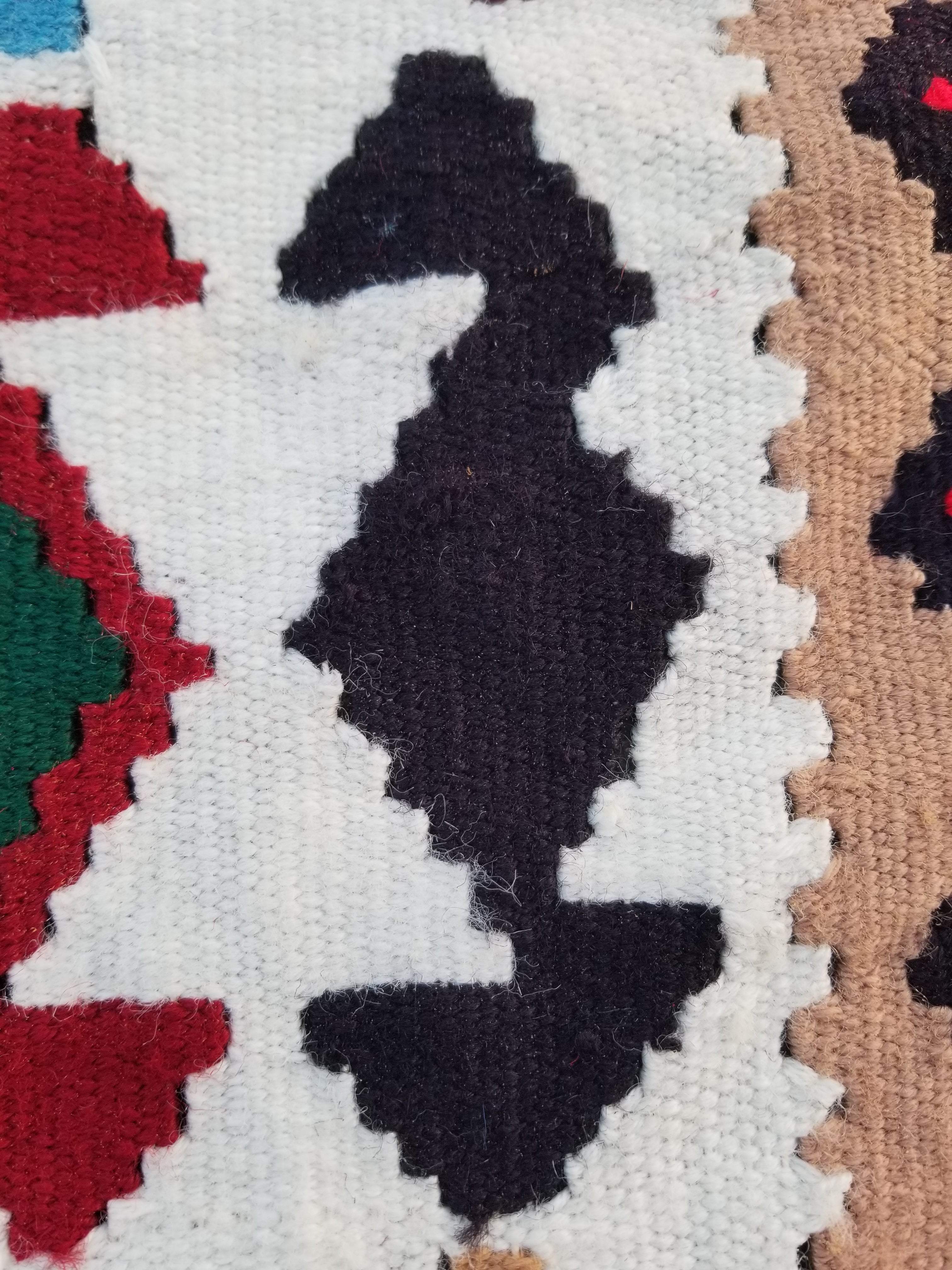 Vintage Handmade Turkish Anatolian Flatweave Wool Kilim Rug 186x96cms