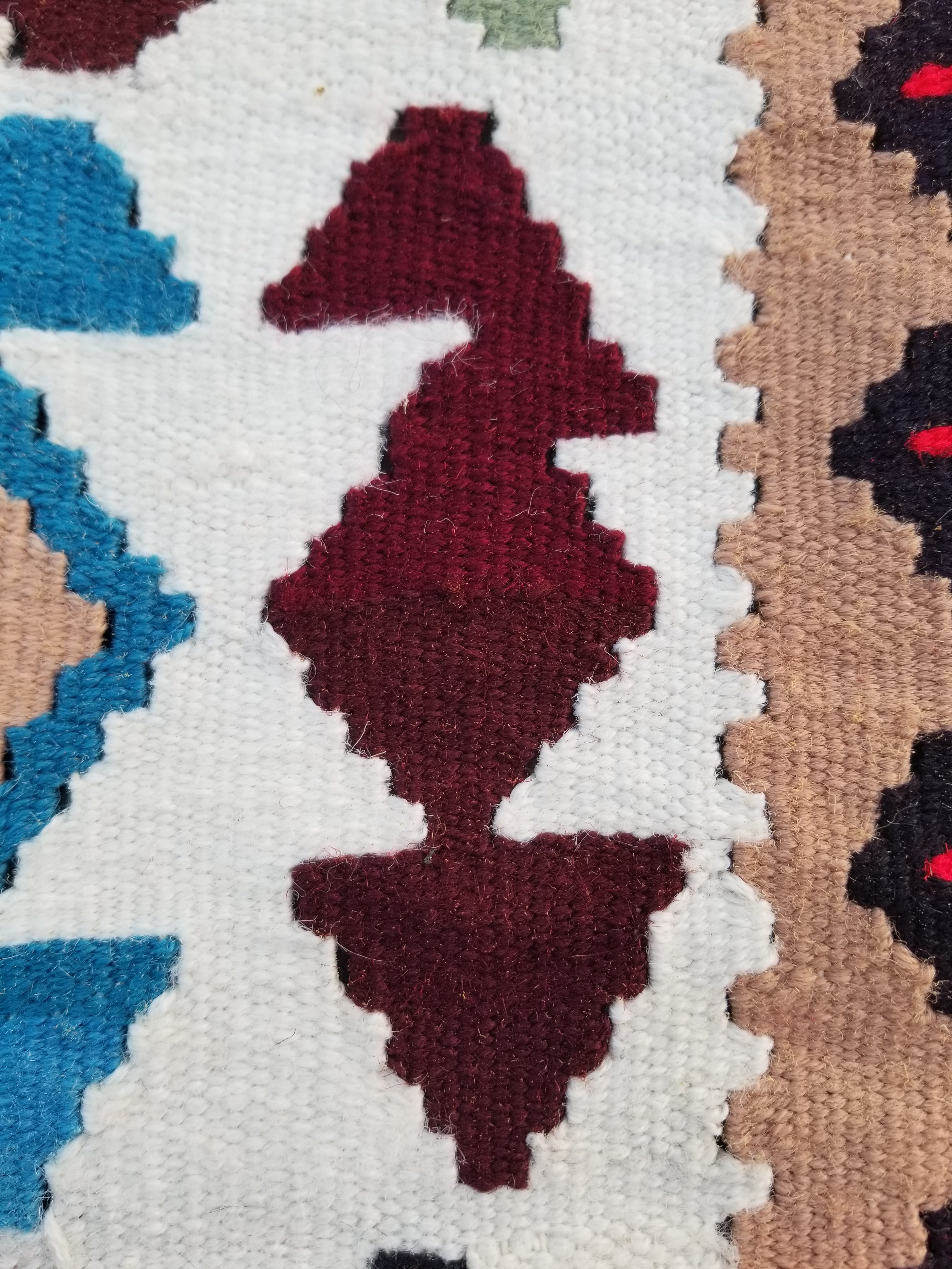 Vintage Handmade Turkish Anatolian Flatweave Wool Kilim Rug 186x96cms