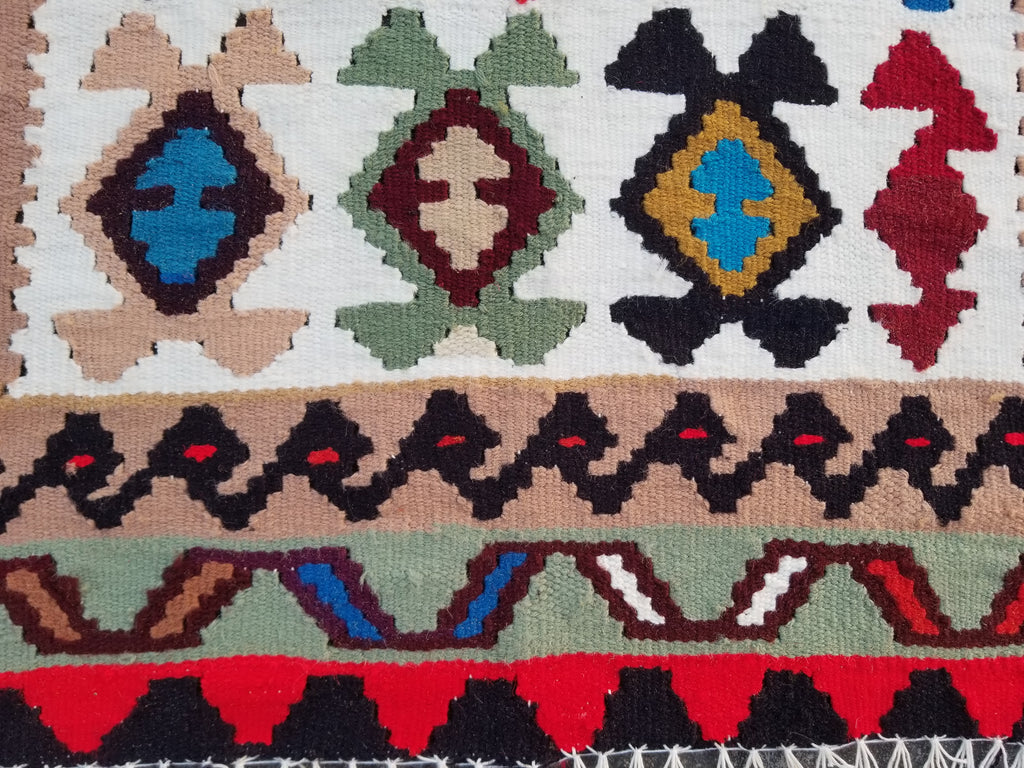 Vintage Handmade Turkish Anatolian Flatweave Wool Kilim Rug 186x96cms