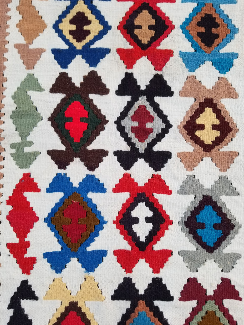 Vintage Handmade Turkish Anatolian Flatweave Wool Kilim Rug 186x96cms