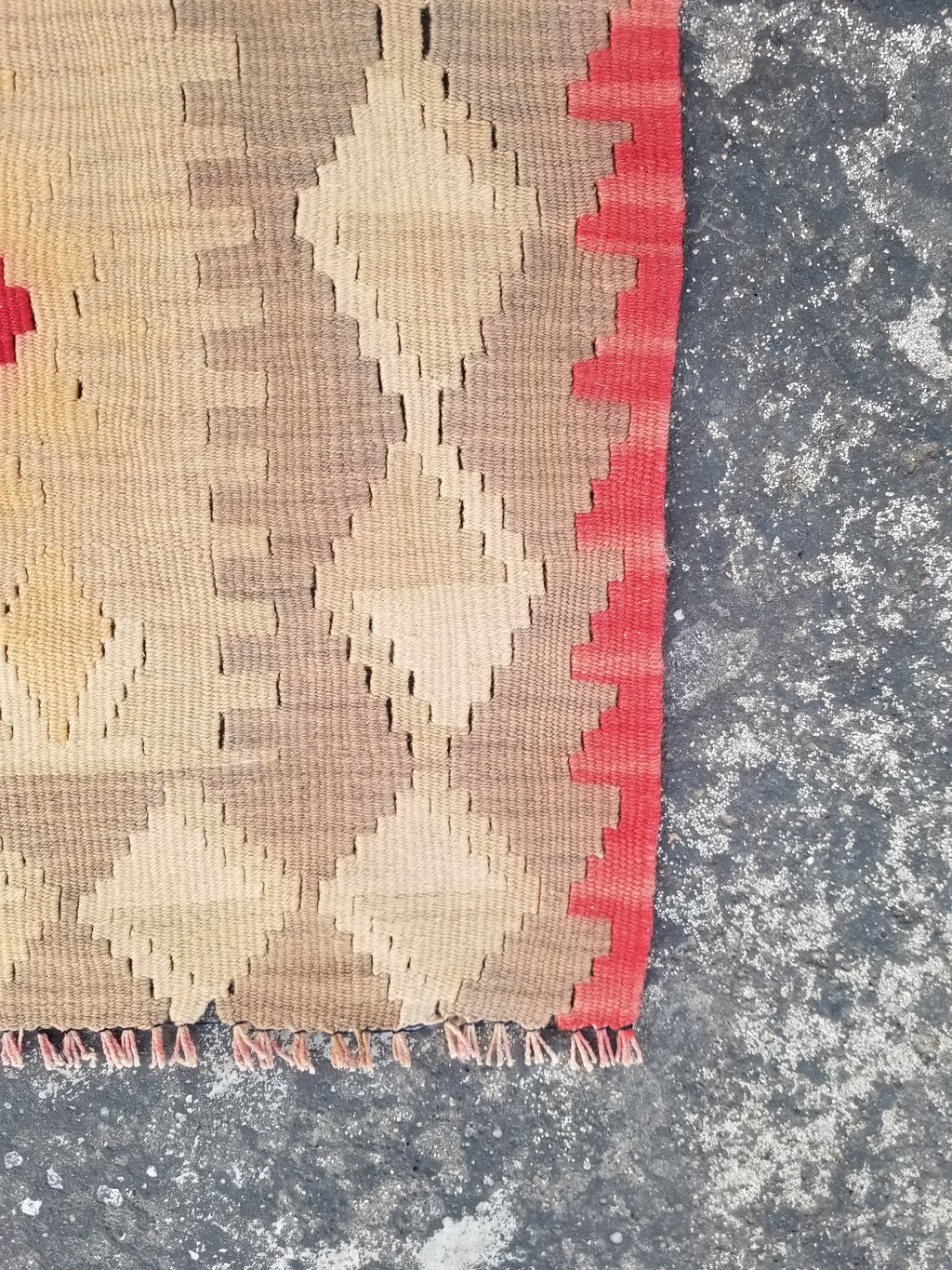 Vintage Traditional Handmade Anatolian Turkish Flatweave Wool Kilim Rug 77x61cms
