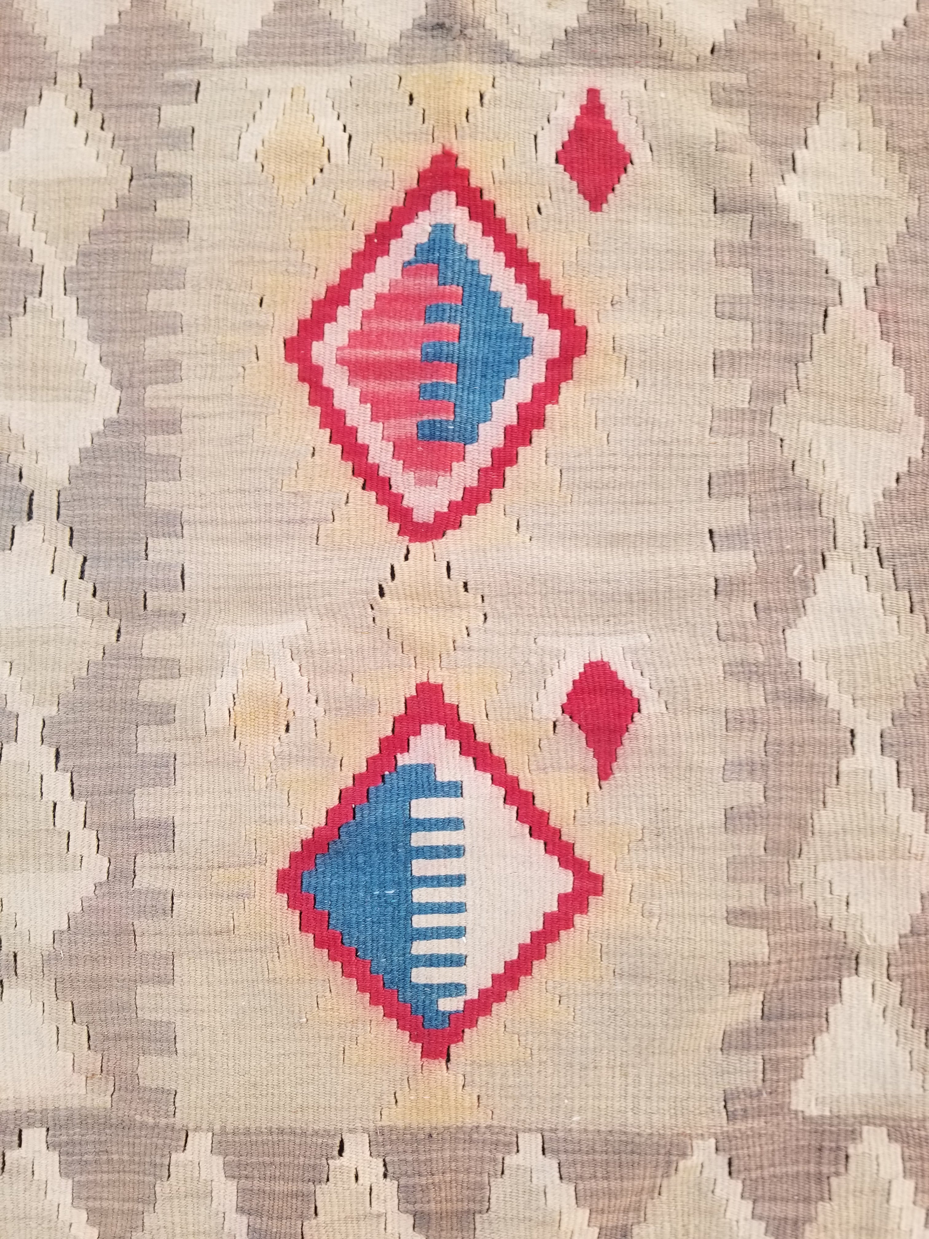 Vintage Traditional Handmade Anatolian Turkish Flatweave Wool Kilim Rug 77x61cms