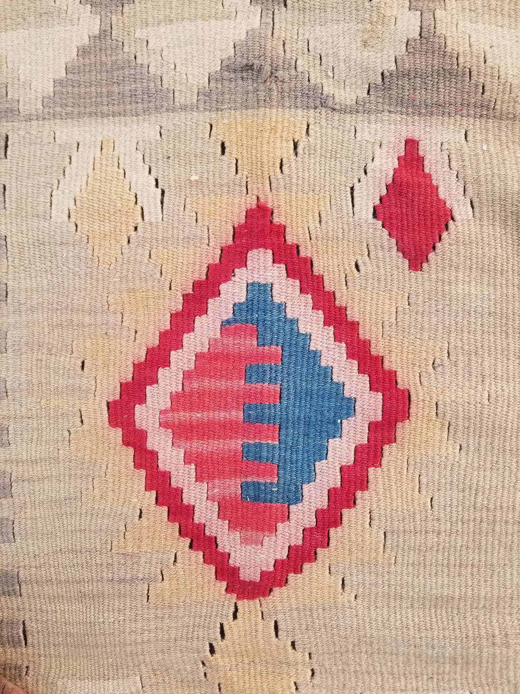 Vintage Traditional Handmade Anatolian Turkish Flatweave Wool Kilim Rug 77x61cms
