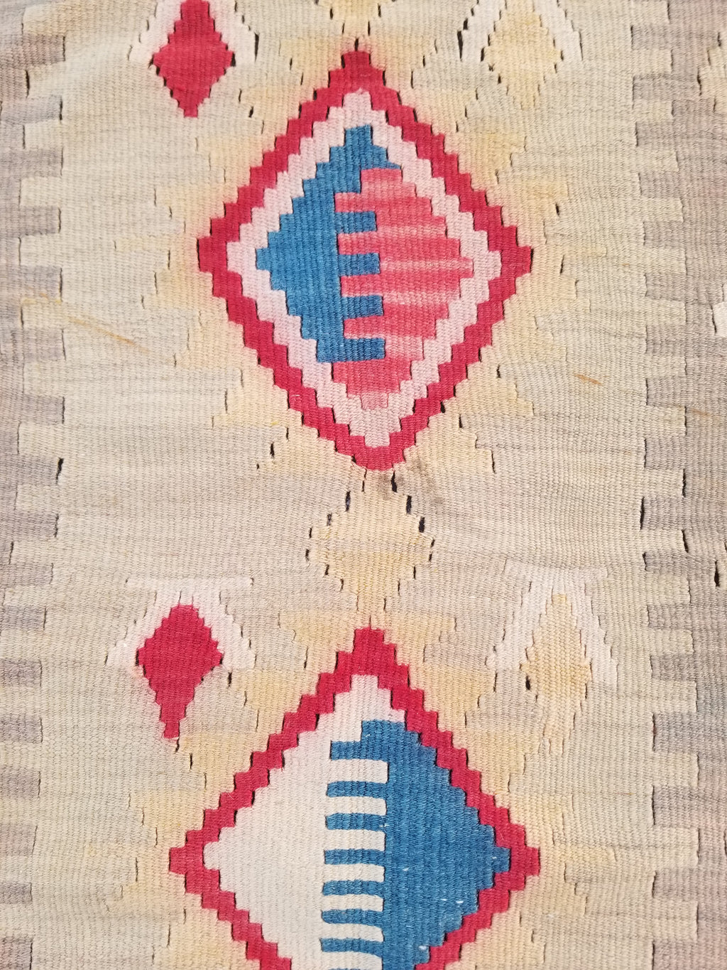 Vintage Traditional Handmade Anatolian Turkish Flatweave Wool Kilim Rug 77x61cms