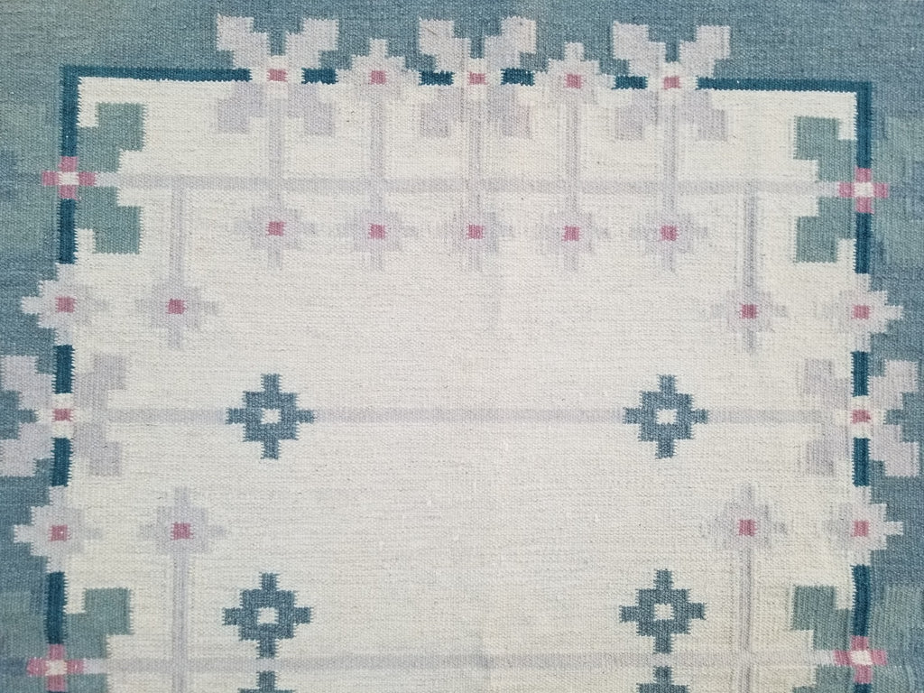 Vintage Traditional Handmade Scandinavian Flatweave Wool Kilim Rug 187x136cms